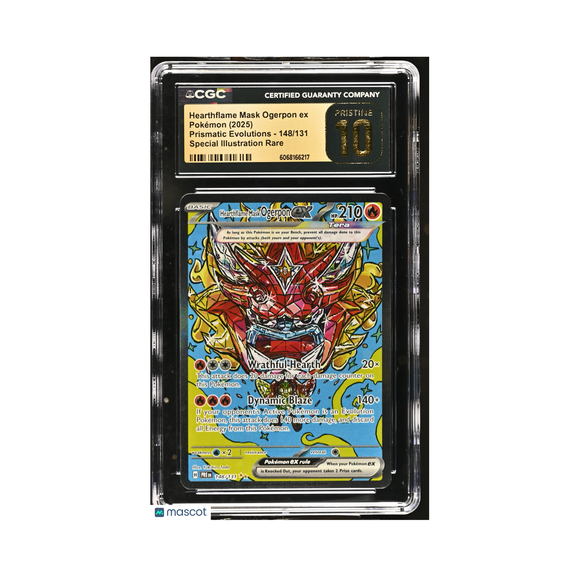2025 Pokemon Hearthflame Mask Ogerpon ex #148/131 Special Illustration Rare CGC 10