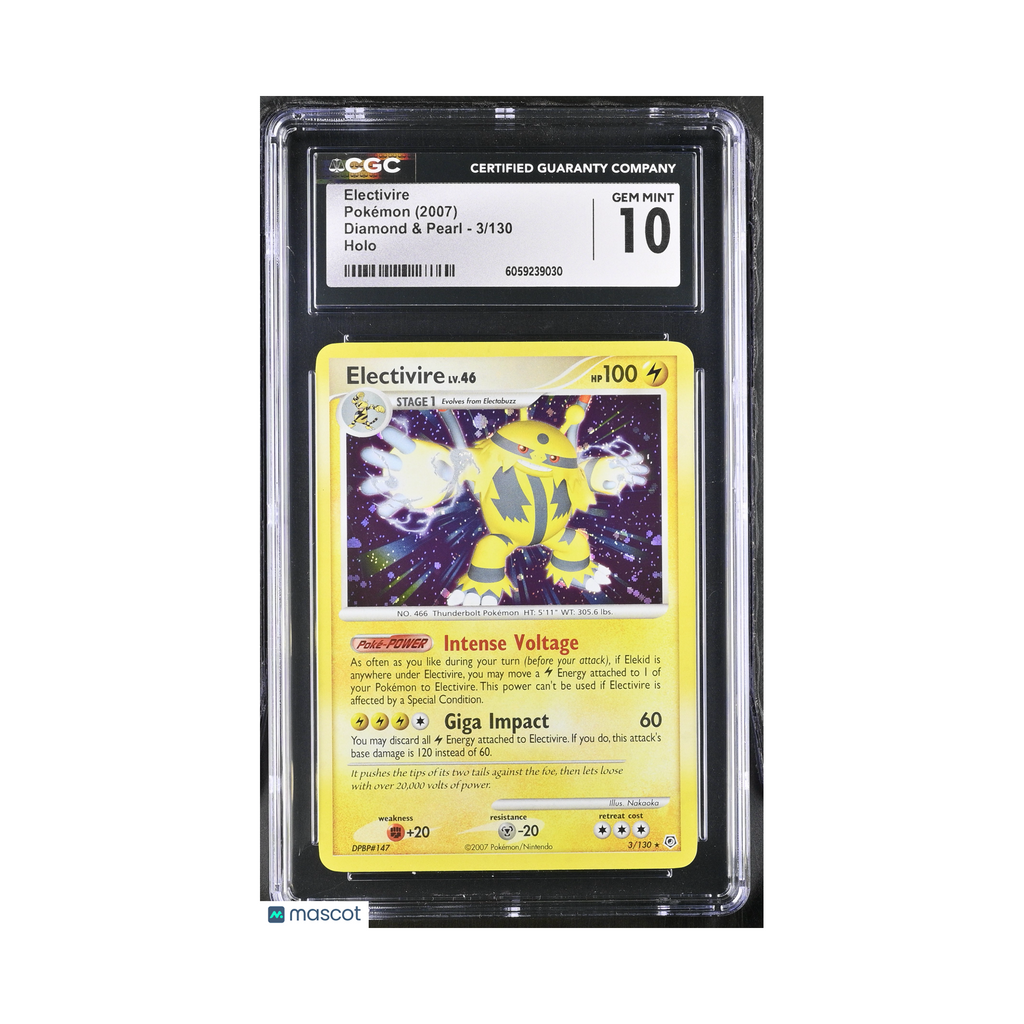 2007 Pokemon Electivire #3/130 CGC 10