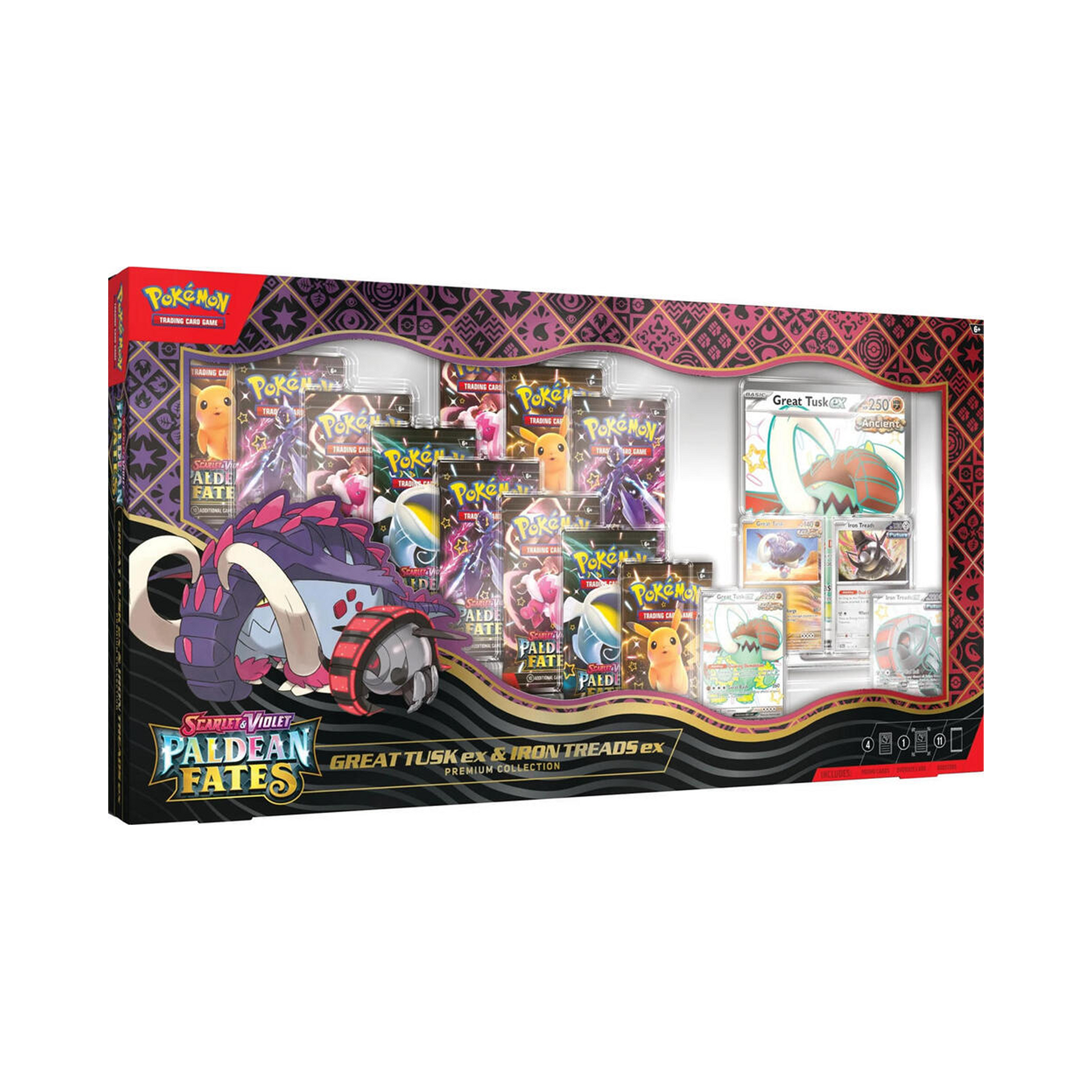 Paldean Fates Great Tusk ex & Iron Treads ex Premium Collection
