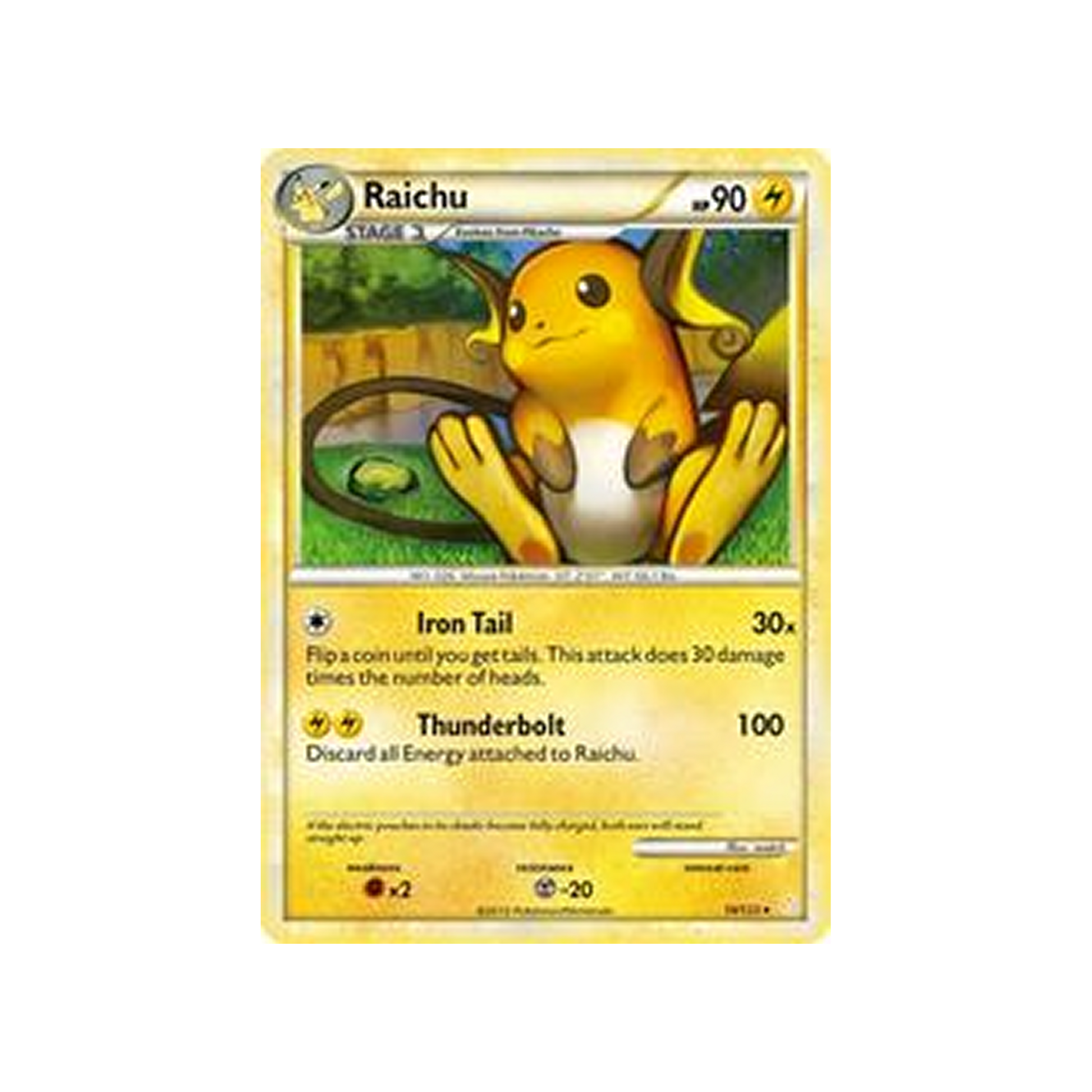 2010 Pokemon Heartgold & Soulsilver Raichu #10 PSA 9
