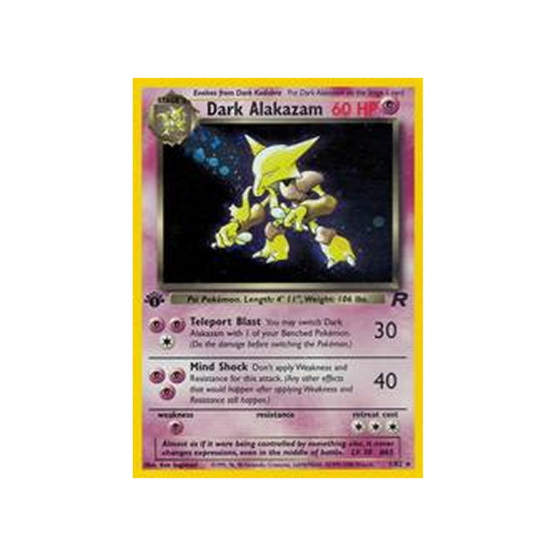 2000 Pokemon Rocket Dark Alakazam #1 1st Edition PSA 9