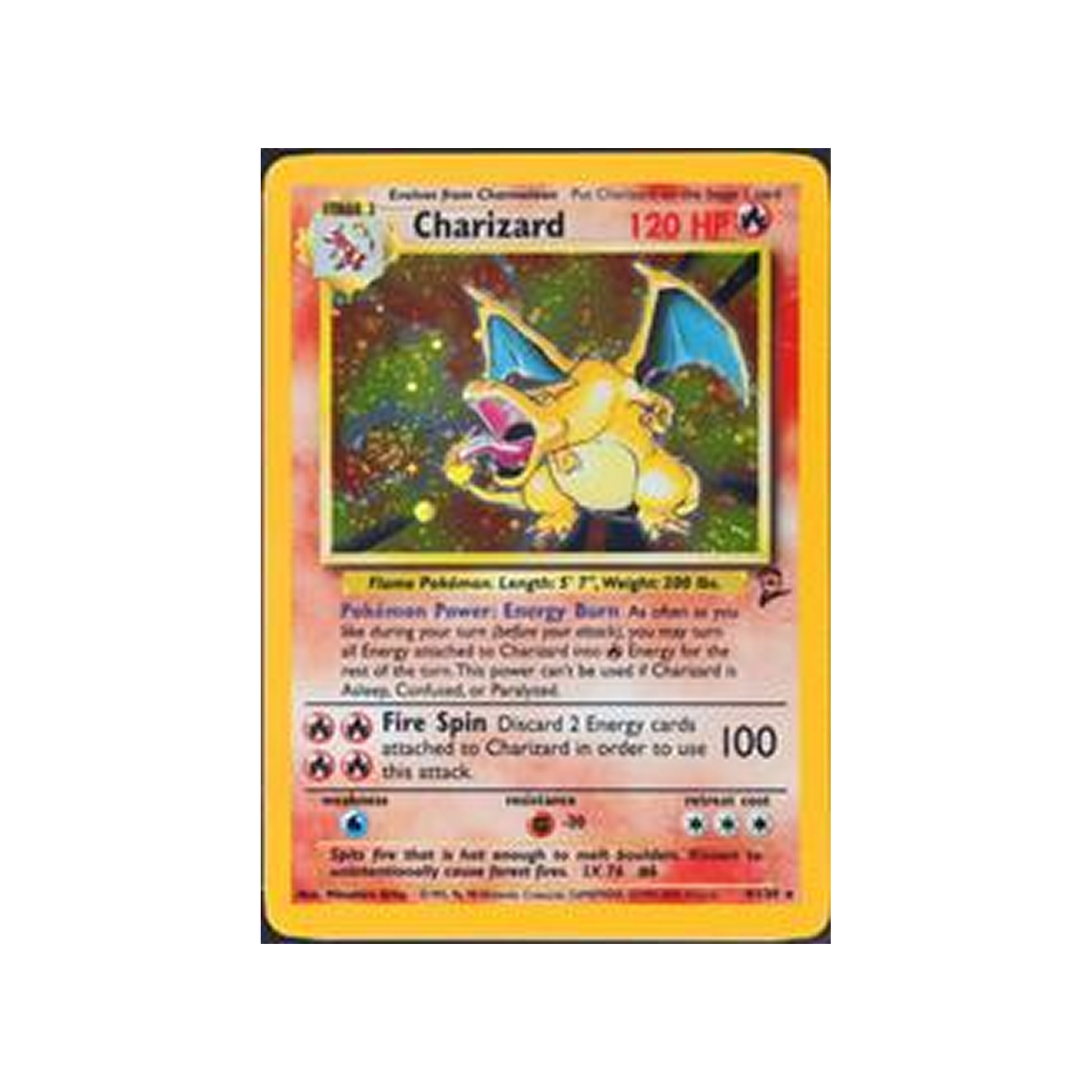 2000 Pokemon Game Base II Charizard #4 Base II PSA 8