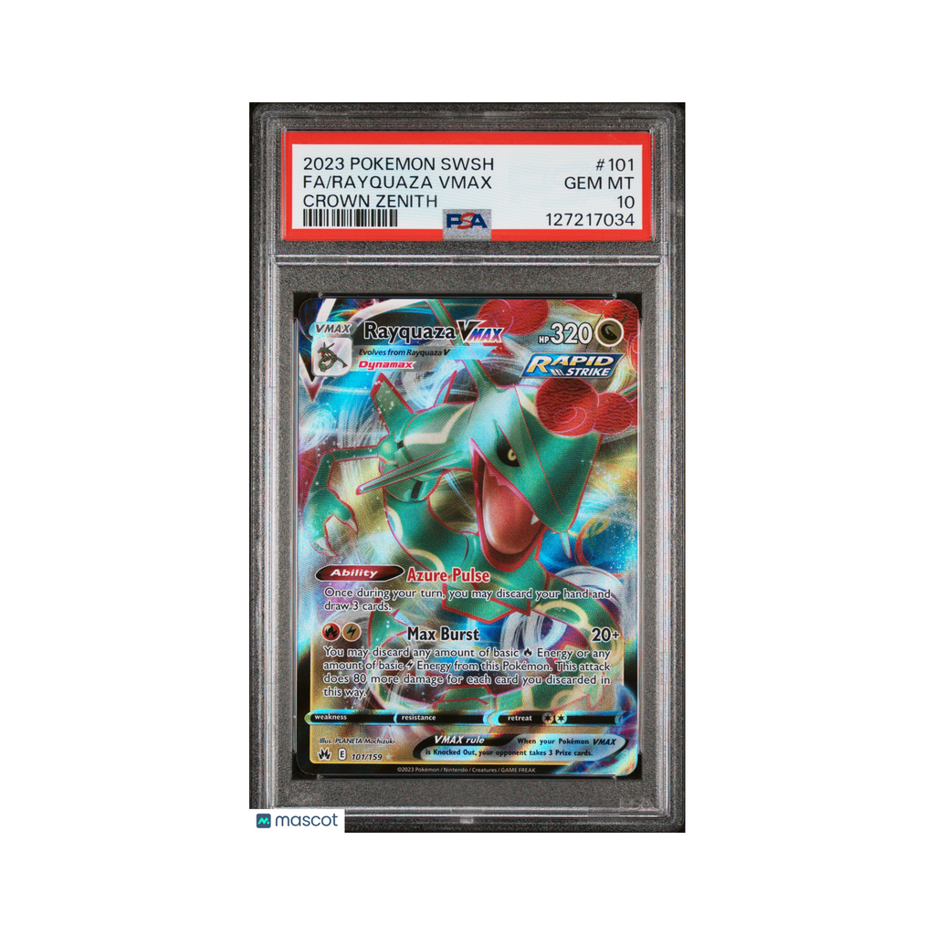 2023 Pokemon Sword And Shield Crown Zenith Rayquaza VMAX #101 Crown Zenith Fa PSA 10
