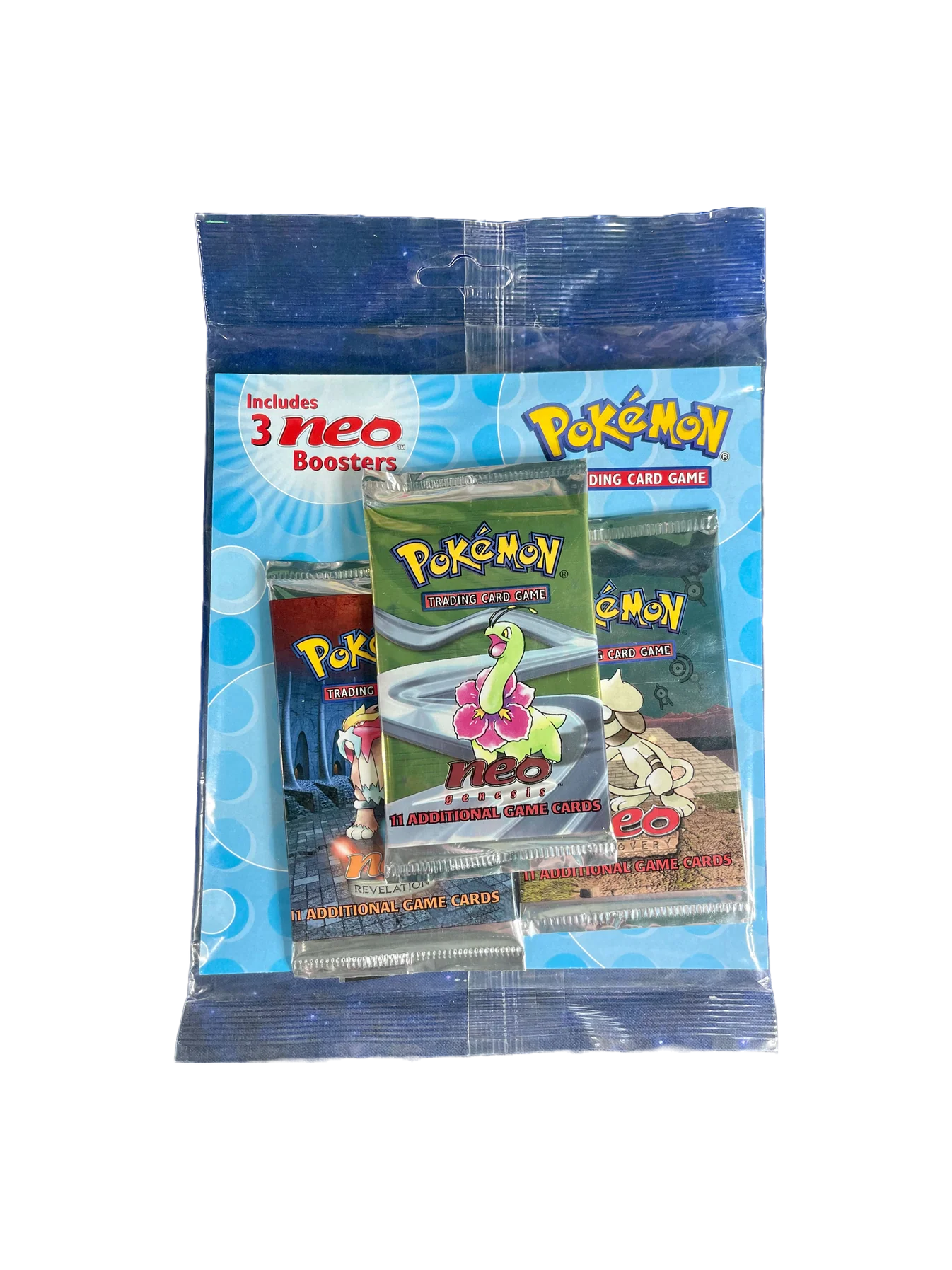 Vintage Pokemon TCG: Official League Neo 3 Pack Blister