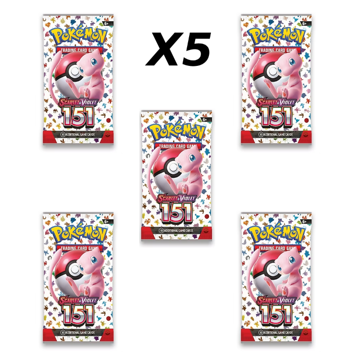 (X5) Pokémon TCG: Pokemon 151 Booster Pack