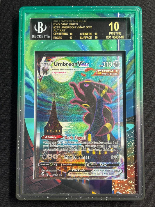 Umbreon Vmax Alt Art 215 BGS 10 Black Label PRISTINE Moonbreon