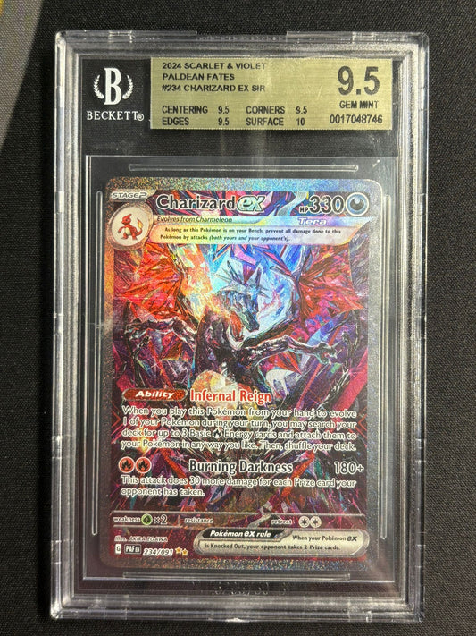 2024 Pokemon Scarlet and Violet Paldean Fates 234 Charizard EX SIR BGS 9.5 0017048746