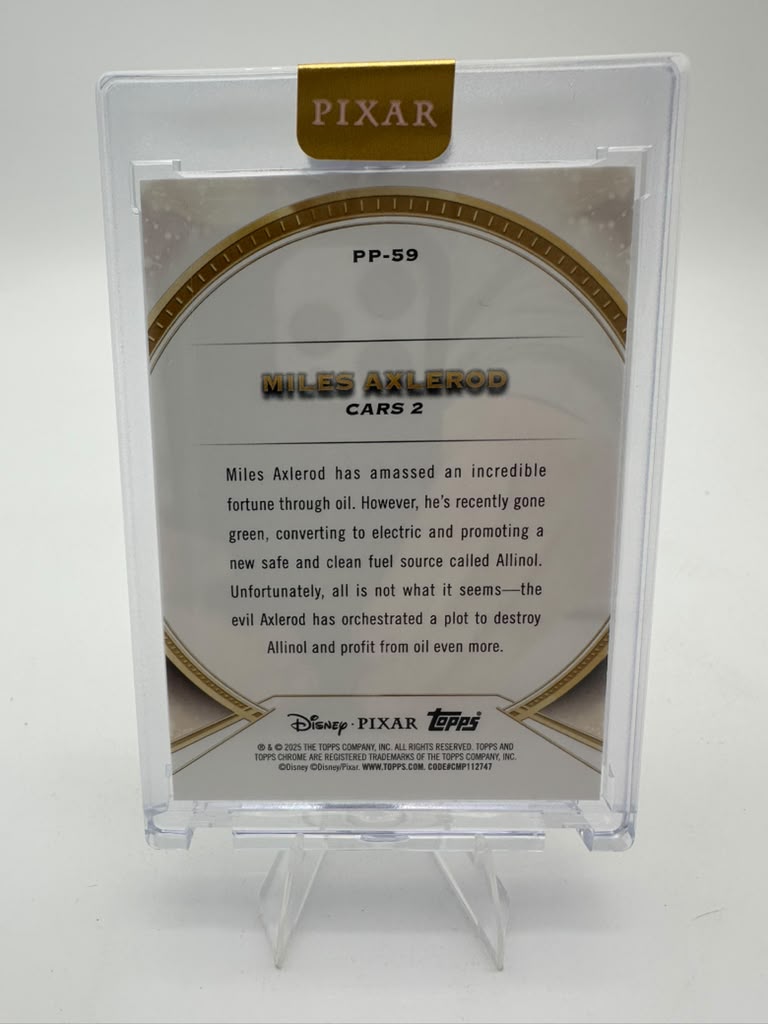 2025 Topps Disney Pixar Gold Miles Axlerod #PP-59 Orange Insert 14/15