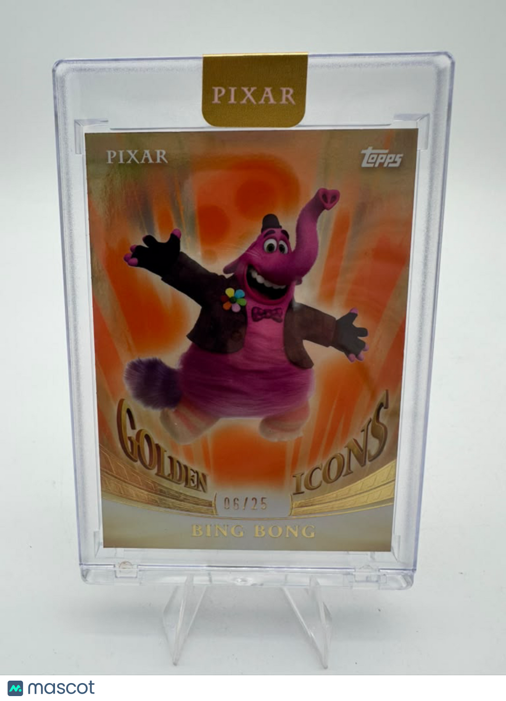 2025 Topps Disney Pixar Gold Bing Bong Orange 06/25 Golden Icons #GI-61