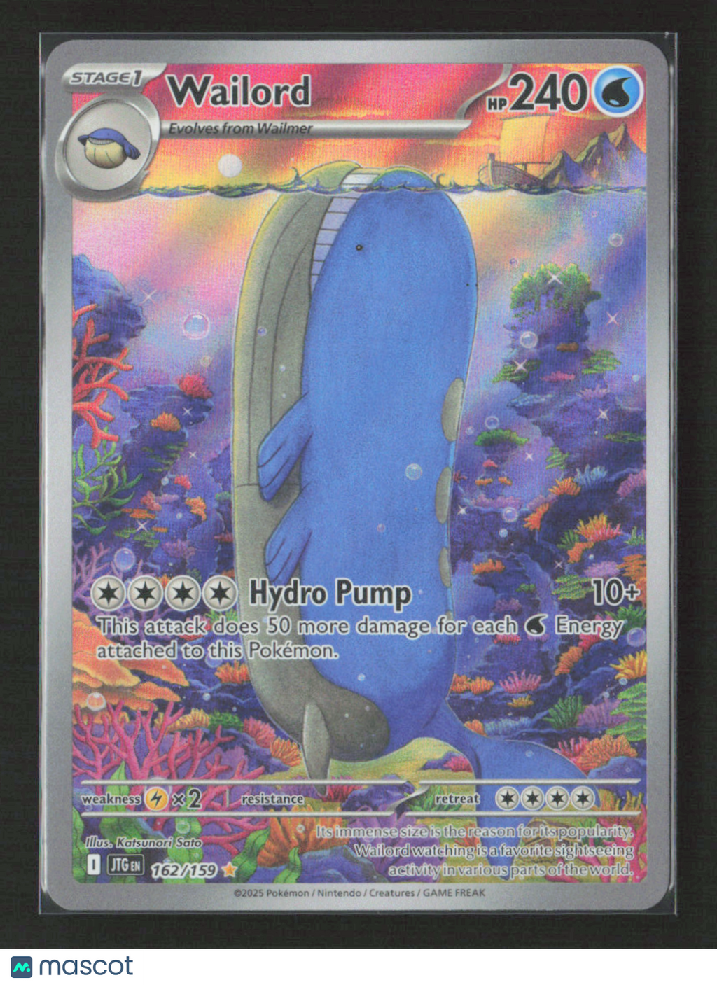 2025 Pokemon Wailord - 162/159 #162/159 Illustration Rare