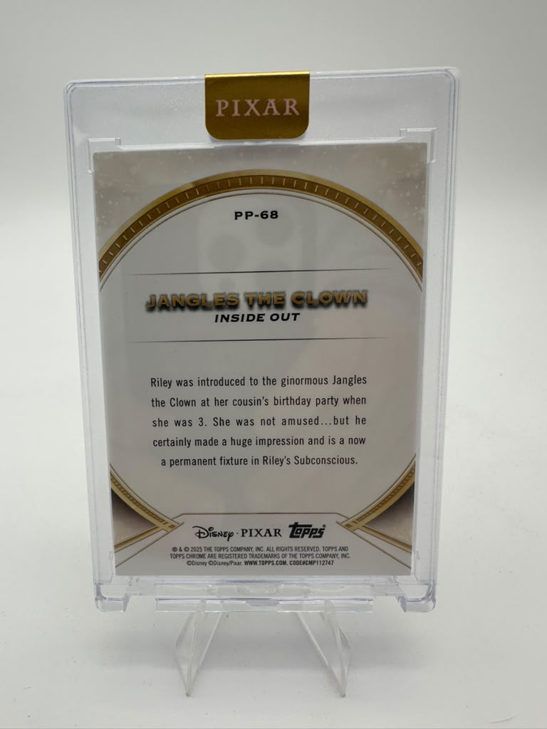 2025 Topps Disney Pixar Gold Jangles the Clown Black 07/10 #PP-68