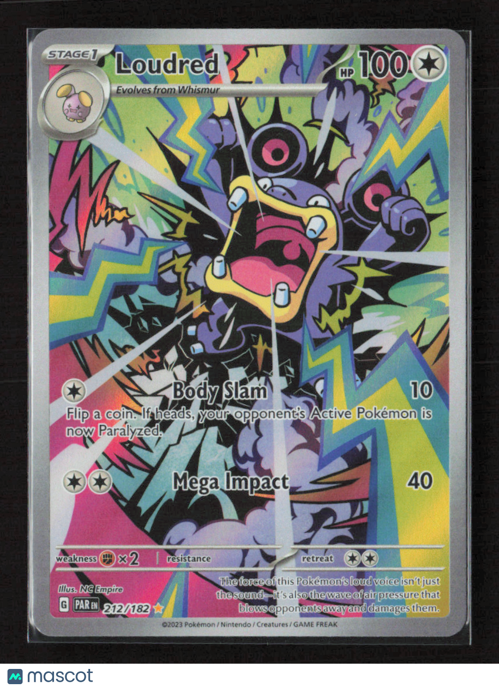 2023 Pokemon Loudred - 212/182 #212/182 Illustration Rare