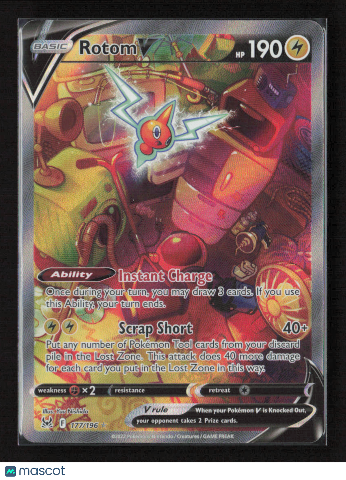 2022 Pokemon Rotom V (Alternate Full Art) #177/196 Ultra Rare