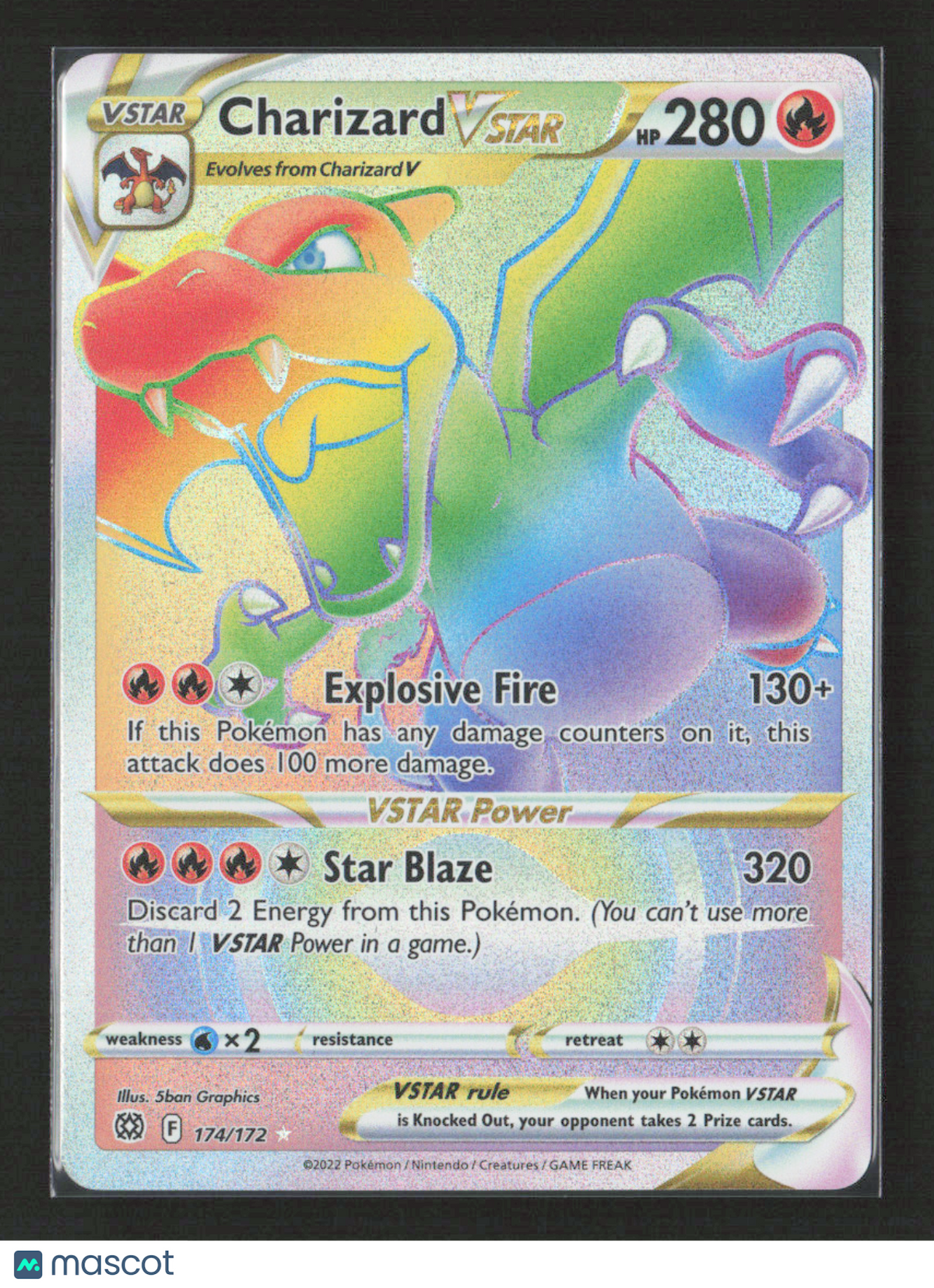 2022 Pokemon Charizard VSTAR (Secret) #174/172 Secret Rare