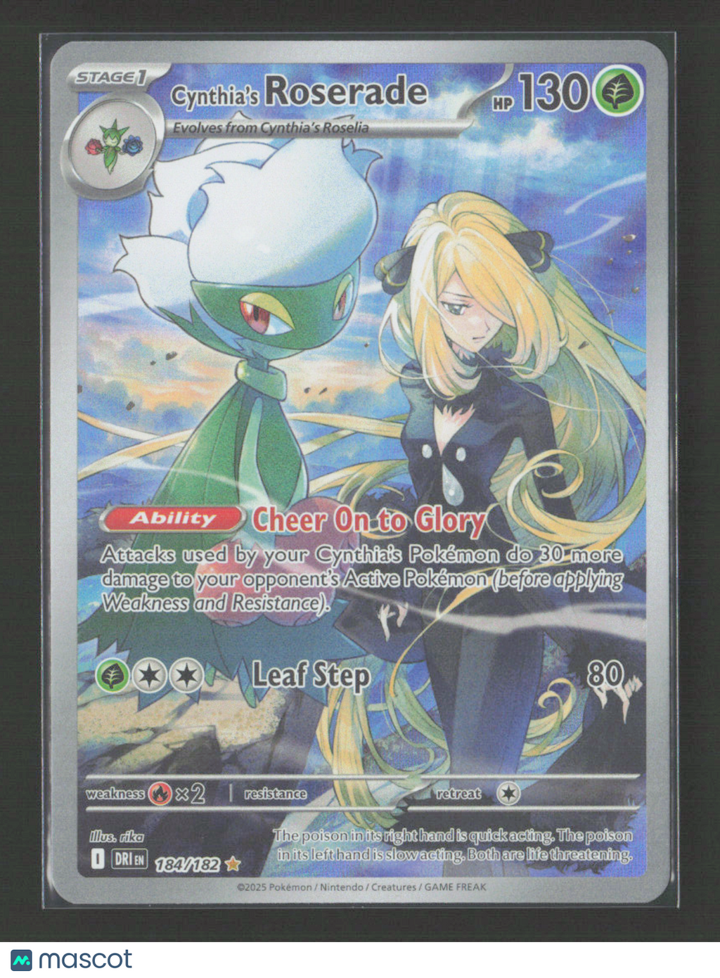 2025 Pokemon Cynthia's Roserade - 184/182 #184/182 Illustration Rare