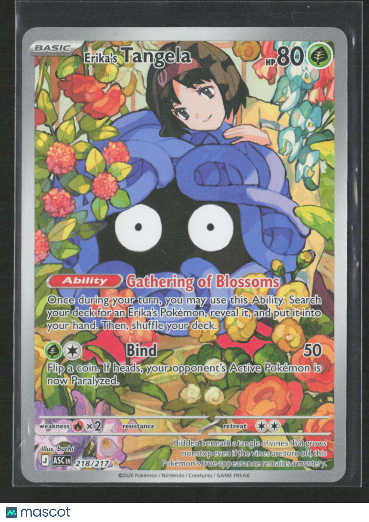 2026 Pokemon Erika's Tangela - 218/217 #218/217 Illustration Rare