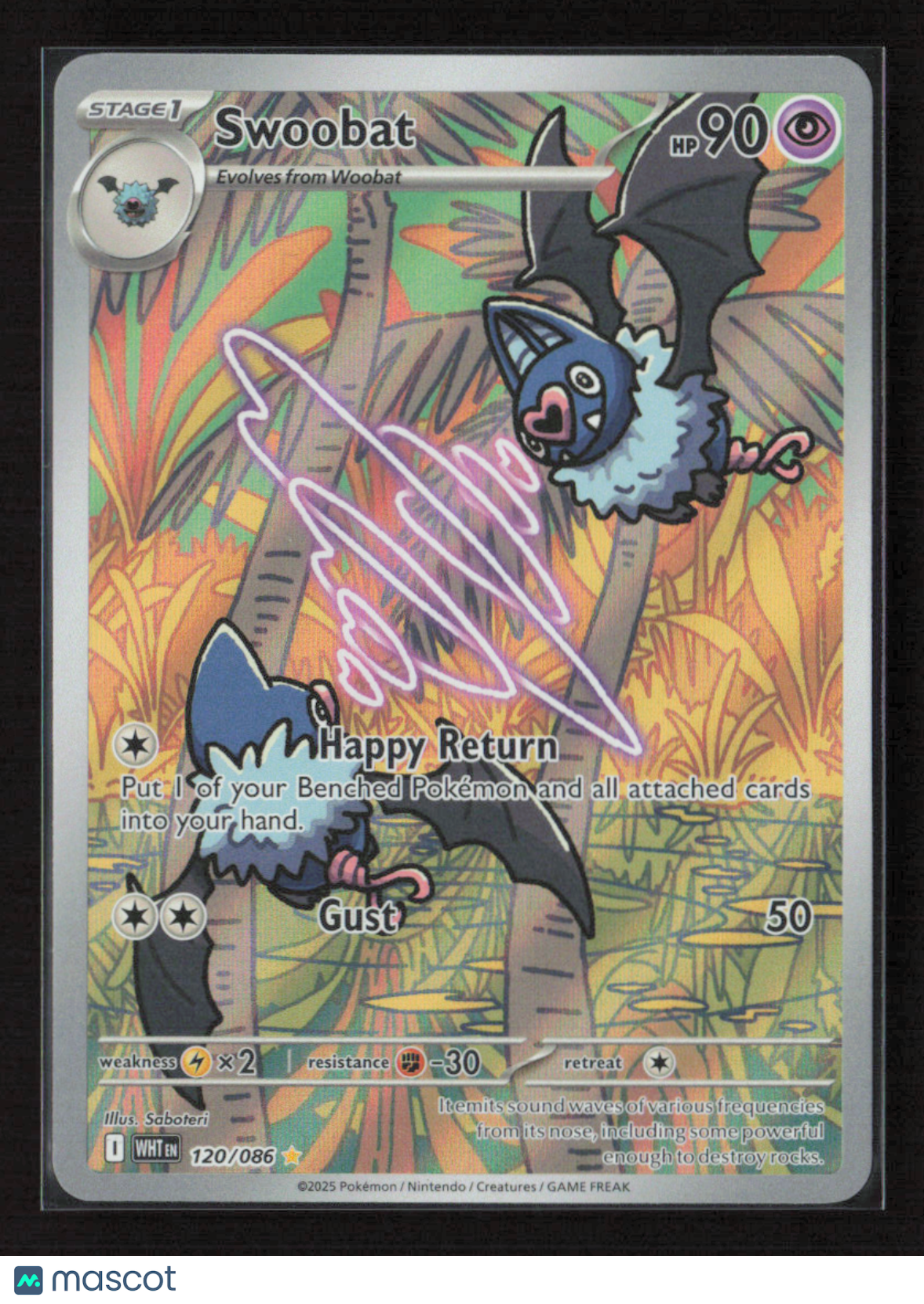 2025 Pokemon Swoobat - 120/086 #120/086 Illustration Rare