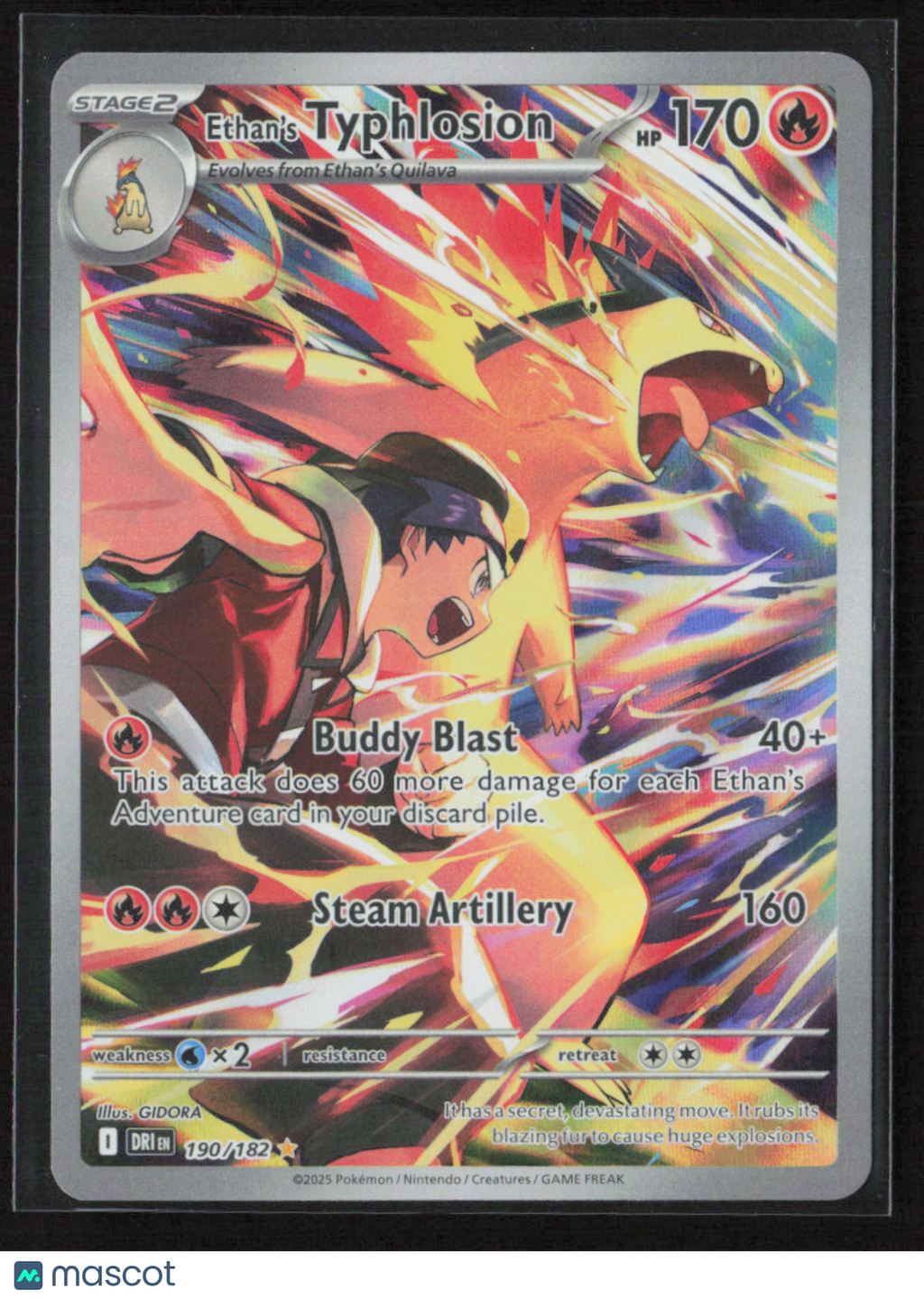2025 Pokemon Ethan's Typhlosion - 190/182 #190/182 Illustration Rare