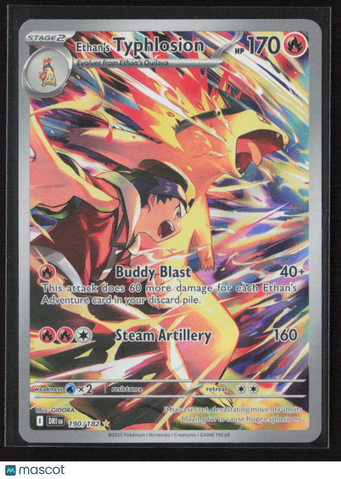 2025 Pokemon Ethan's Typhlosion - 190/182 #190/182 Illustration Rare