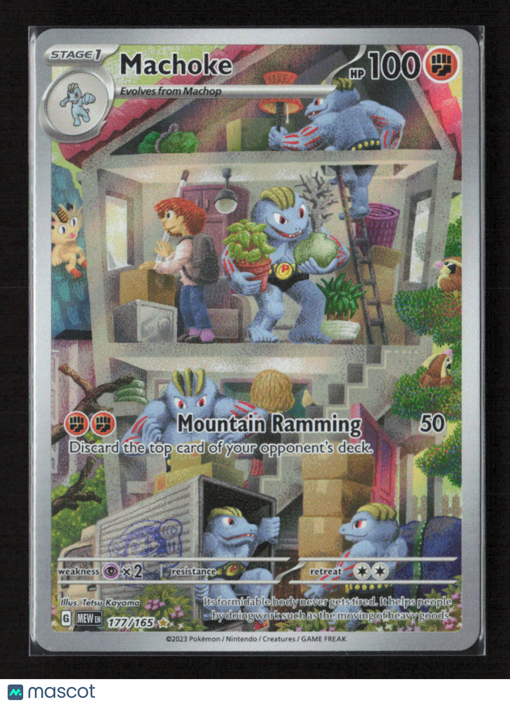 2023 Pokemon Machoke - 177/165 #177/165 Illustration Rare