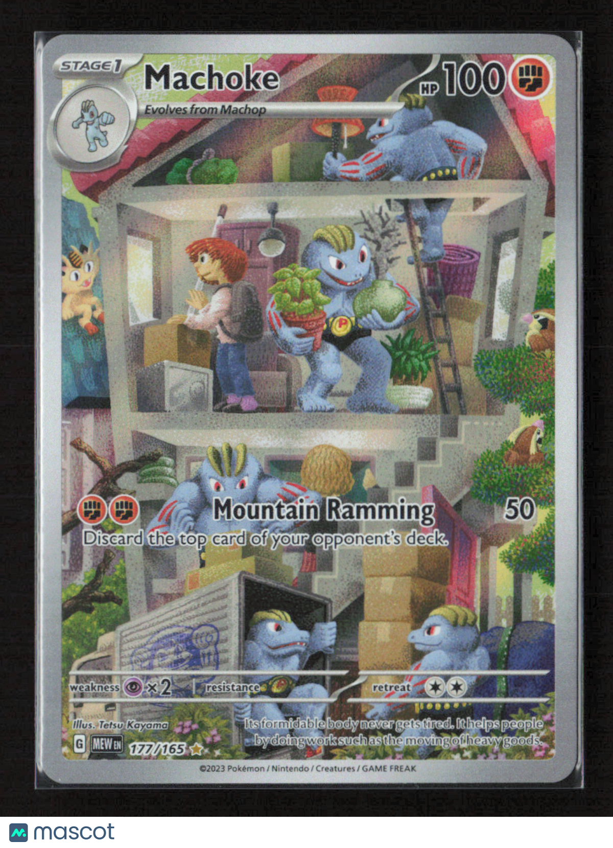 2023 Pokemon Machoke - 177/165 #177/165 Illustration Rare