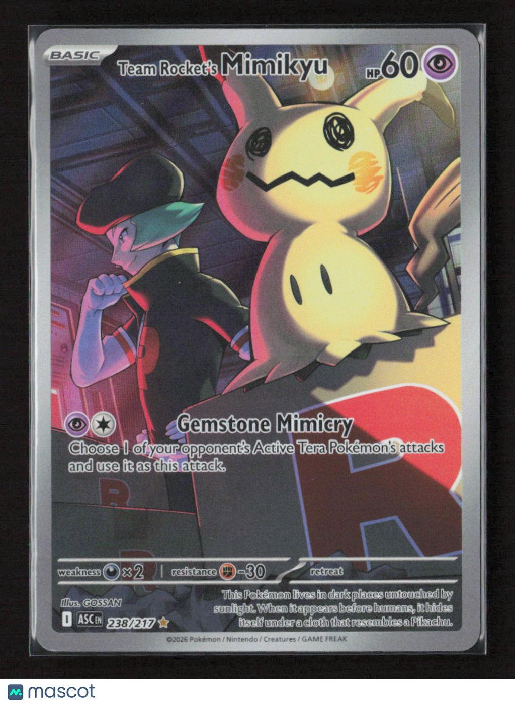 2026 Pokemon Team Rocket's Mimikyu - 238/217 #238/217 Illustration Rare