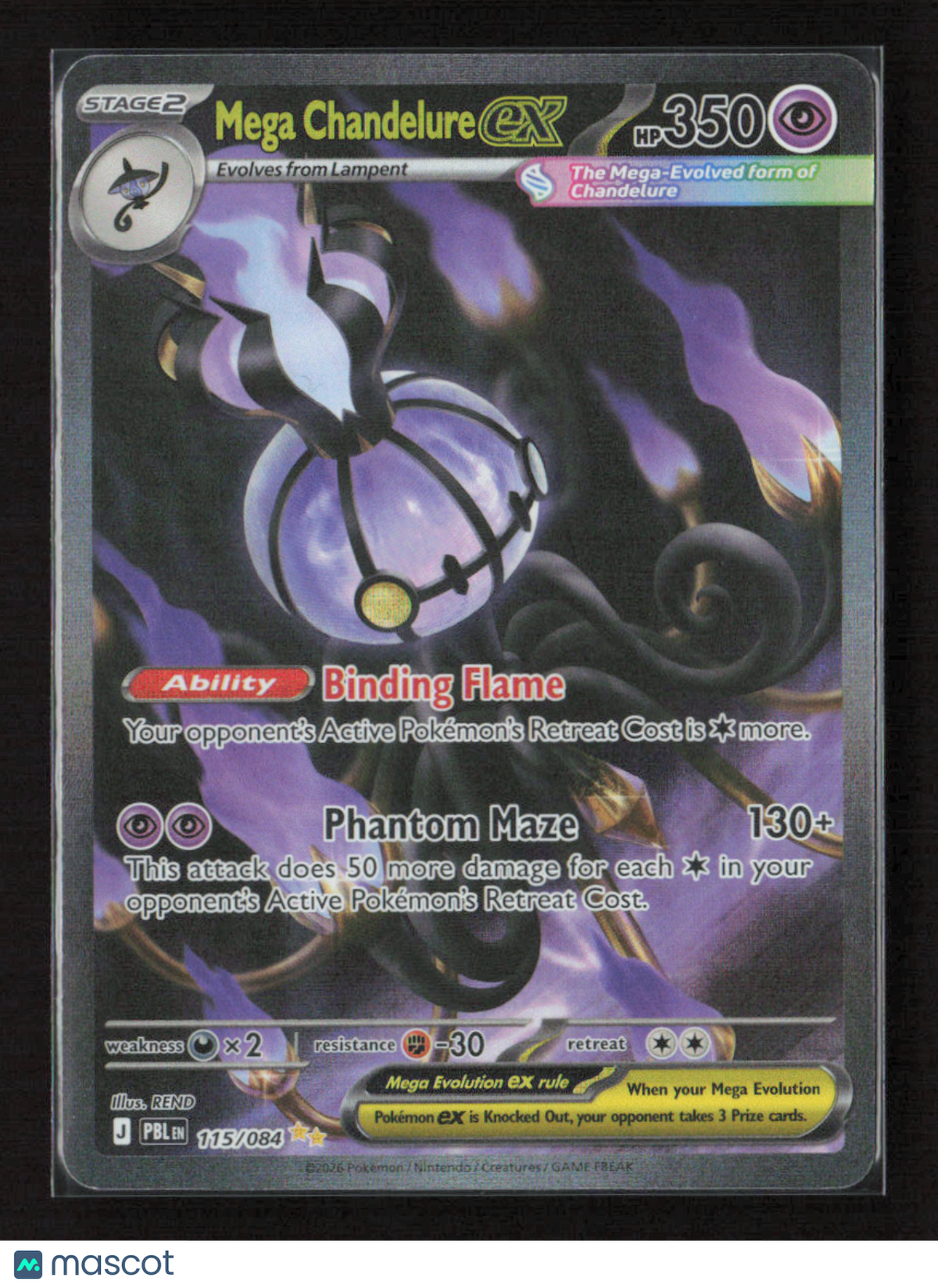 2026 Pokemon Mega Chandelure ex - 115/084 #115/084 Special Illustration Rare