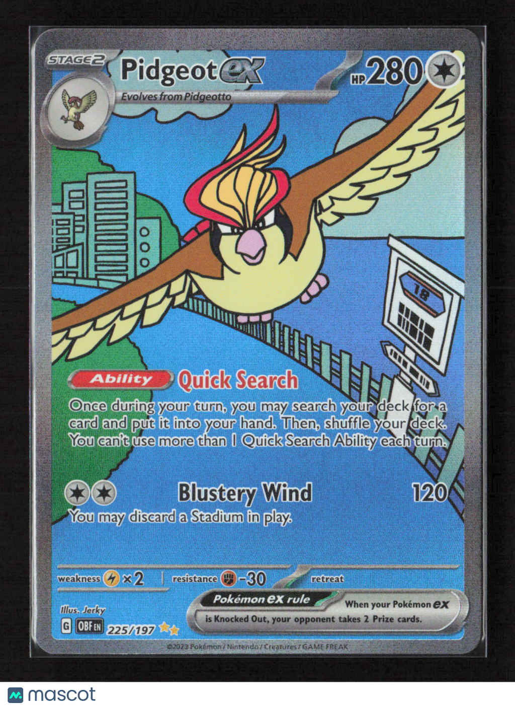 2023 Pokemon Pidgeot ex - 225/197 #225/197 Special Illustration Rare