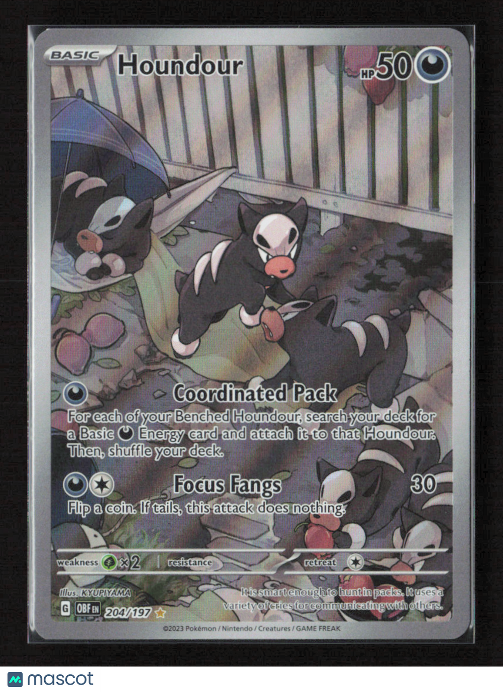 2023 Pokemon Houndour - 204/197 #204/197 Illustration Rare