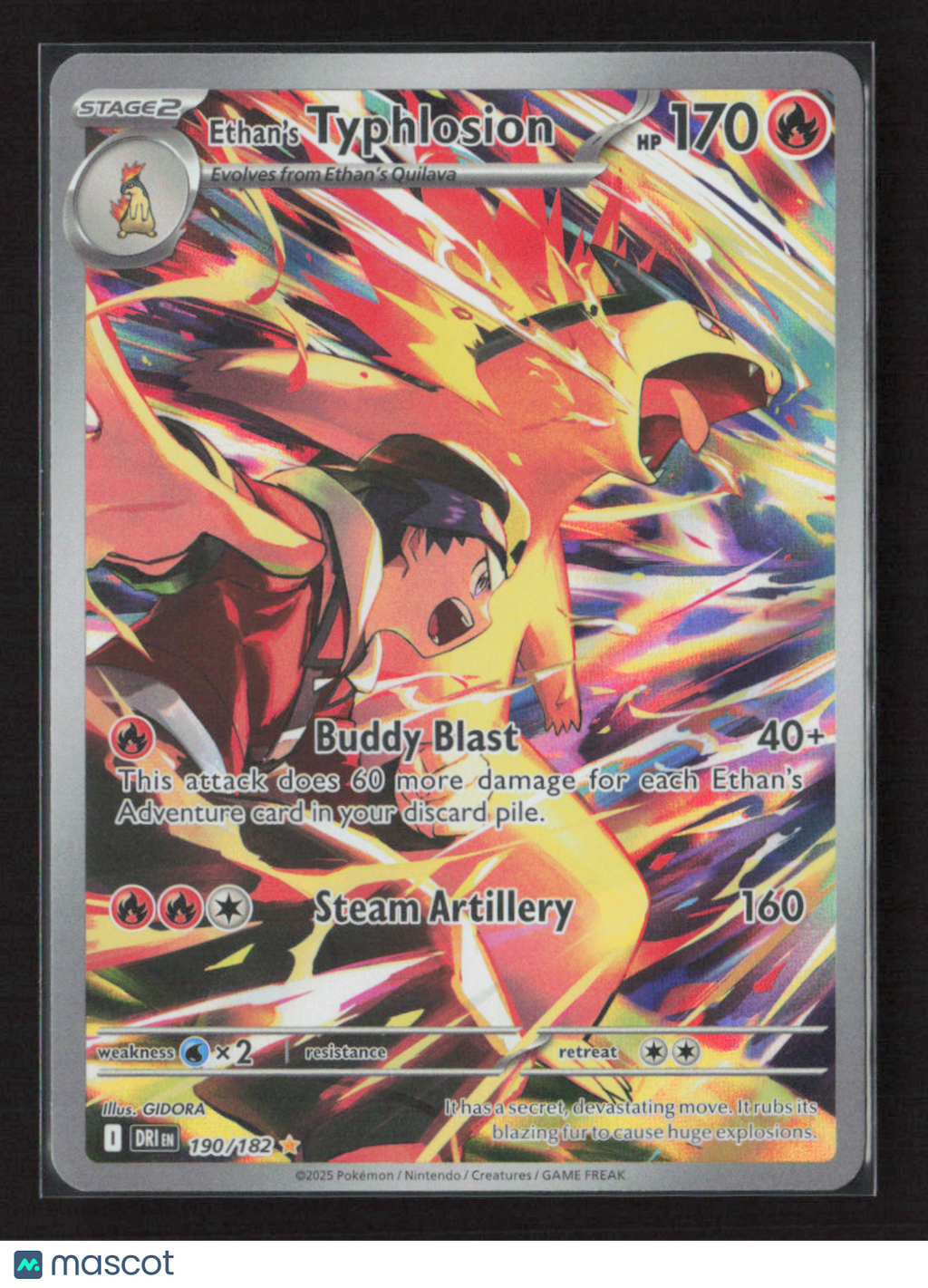 2025 Pokemon Ethan's Typhlosion - 190/182 #190/182 Illustration Rare