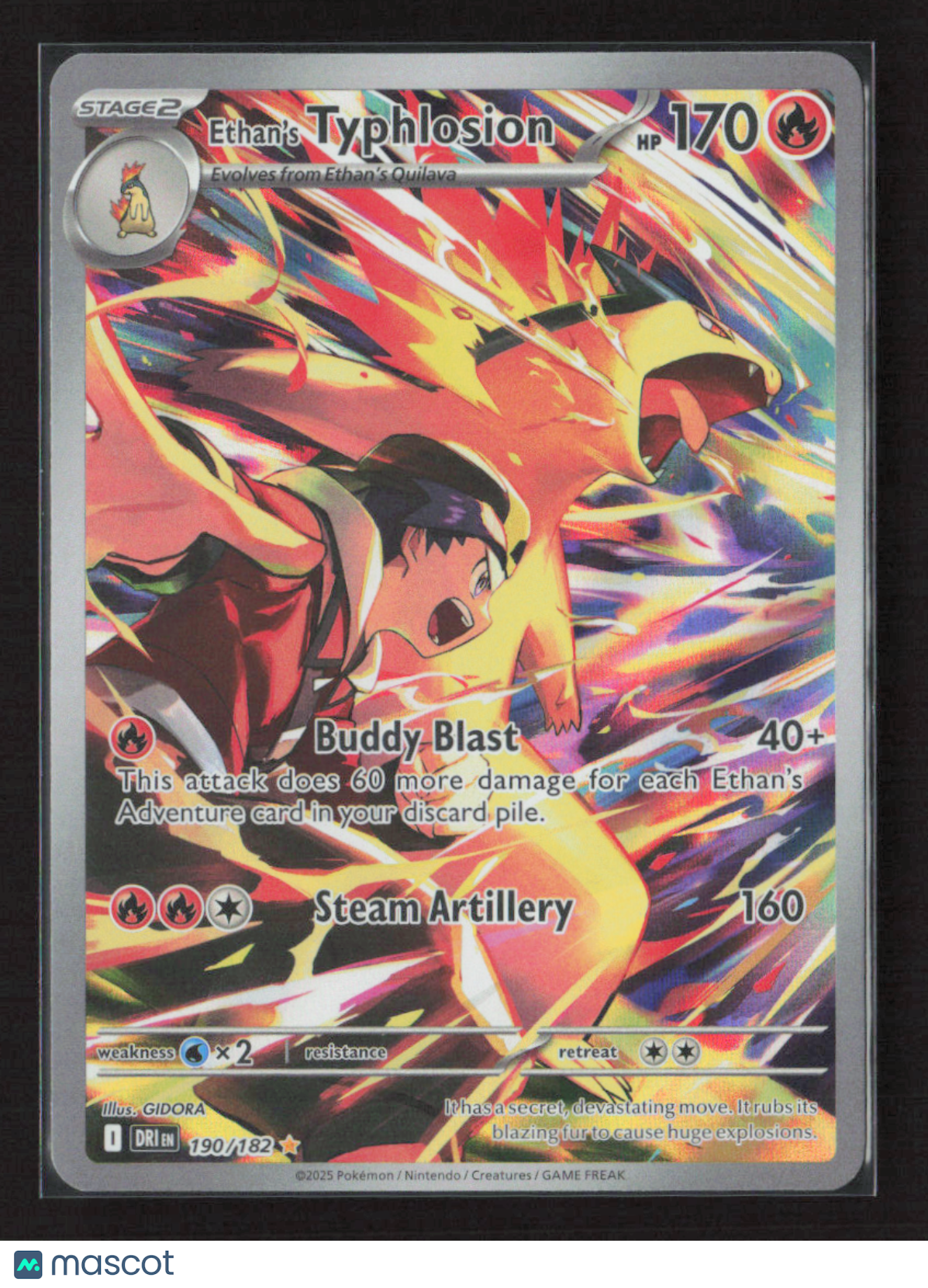 2025 Pokemon Ethan's Typhlosion - 190/182 #190/182 Illustration Rare
