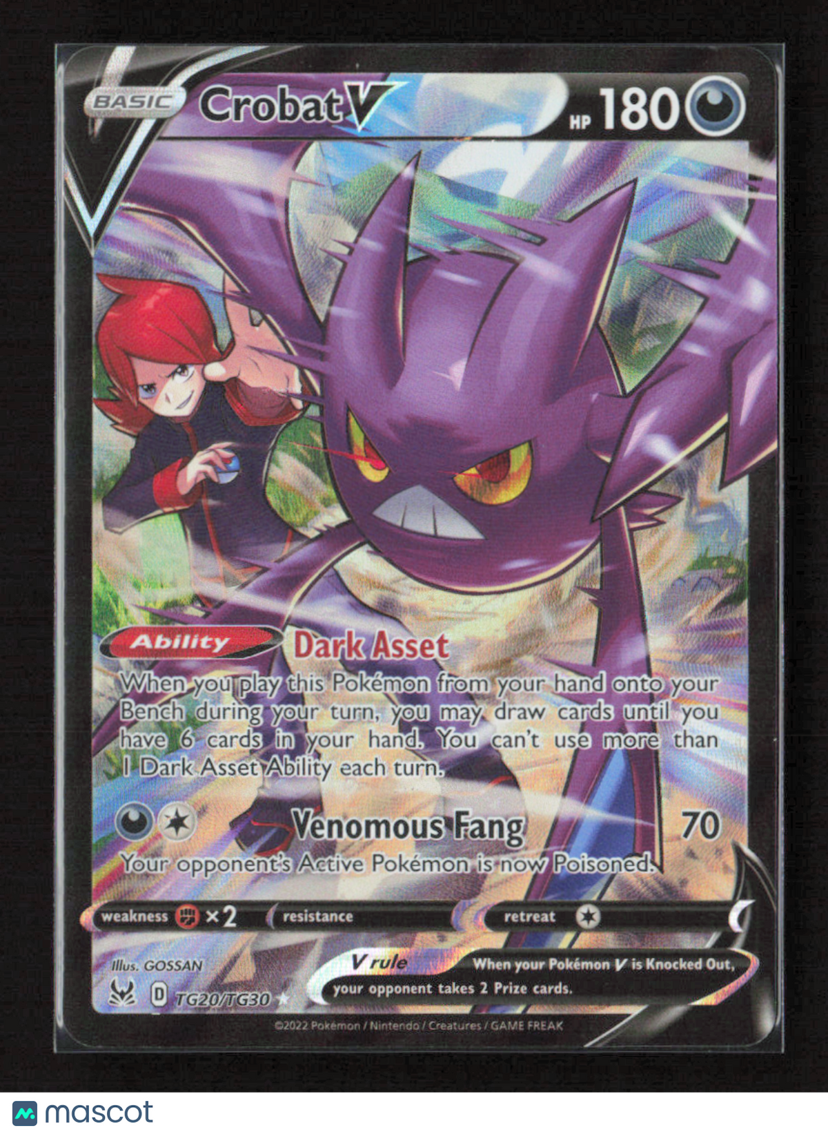 2022 Pokemon Crobat V #TG20/TG30 Ultra Rare