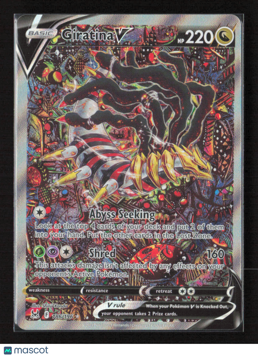 2022 Pokemon Giratina V (Alternate Full Art) #186/196 Ultra Rare