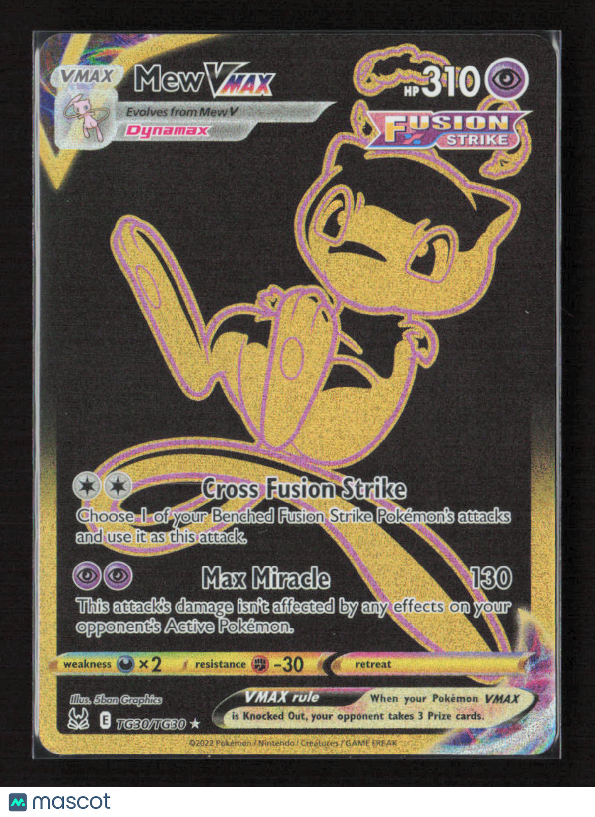 2022 Pokemon Mew VMAX (Secret) #TG30/TG30 Secret Rare
