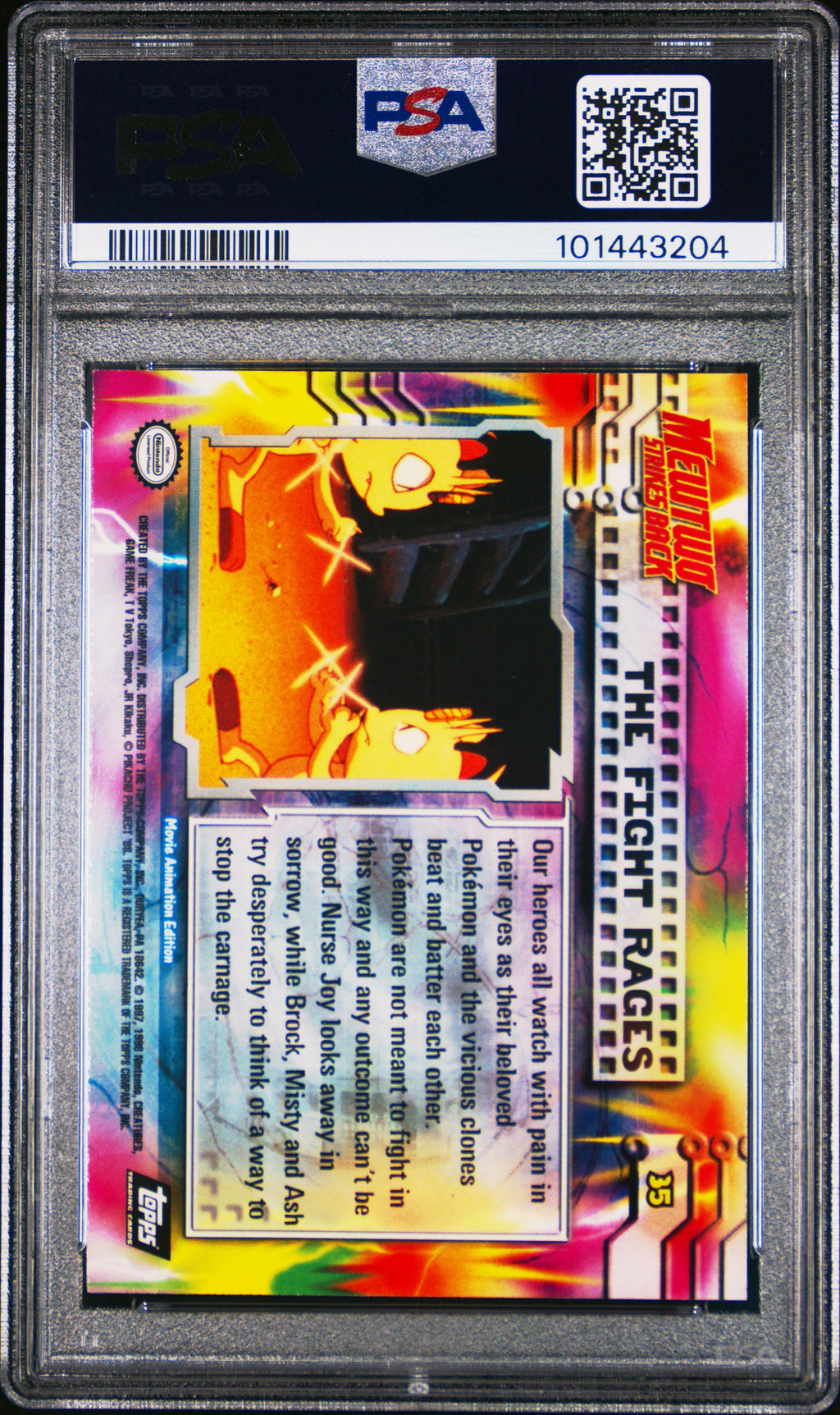 1999 Topps Pokemon The Movie Edt Movie Edition #35 PSA 8