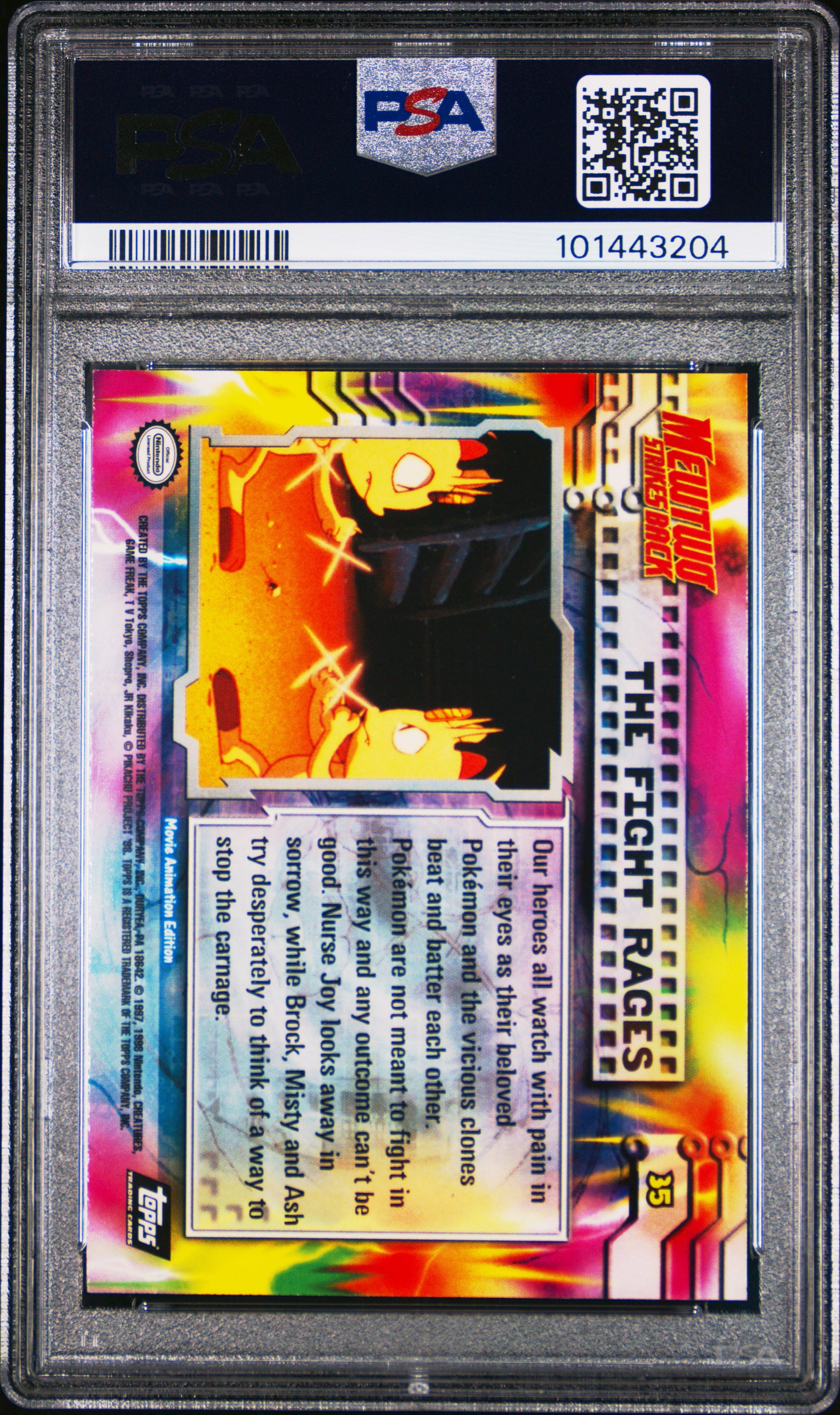 1999 Topps Pokemon The Movie Edt Movie Edition #35 PSA 8