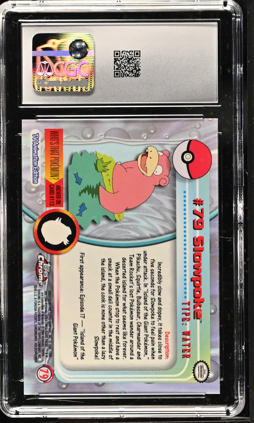 2000 Topps Chrome Series 2 Slowpoke #79 Chrome CGC 10
