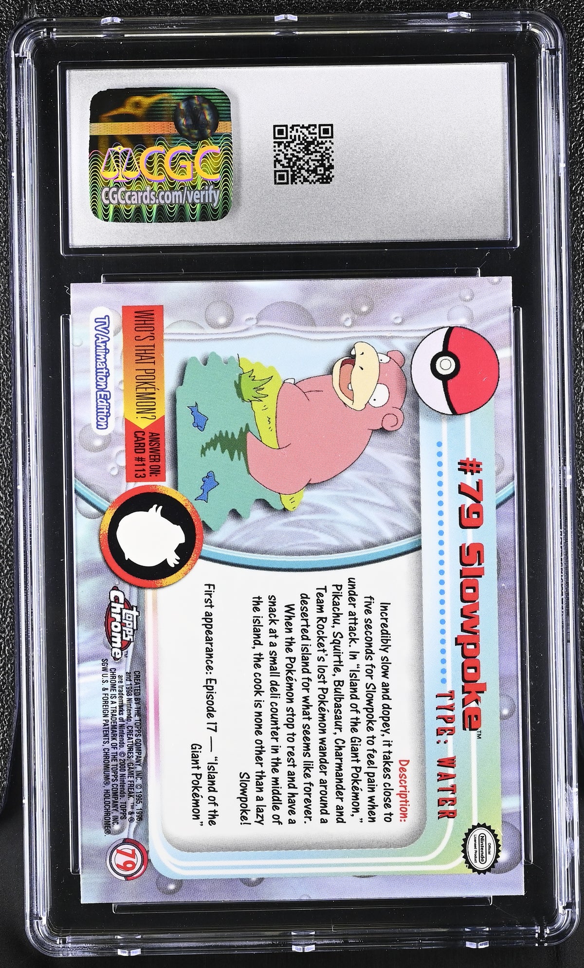 2000 Topps Chrome Series 2 Slowpoke #79 Chrome CGC 10