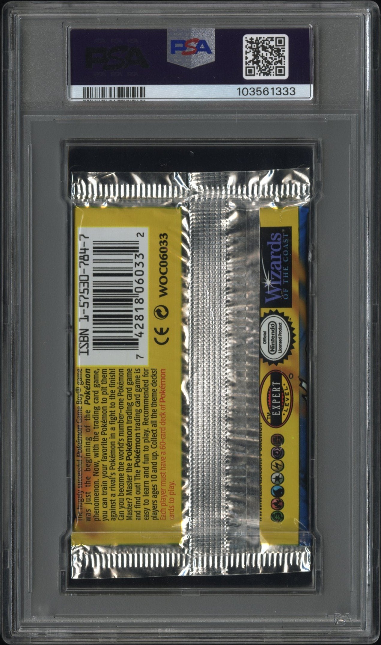 1999 Pokemon Base Set Pack Unlimited-Thick Font Charizard PSA 9