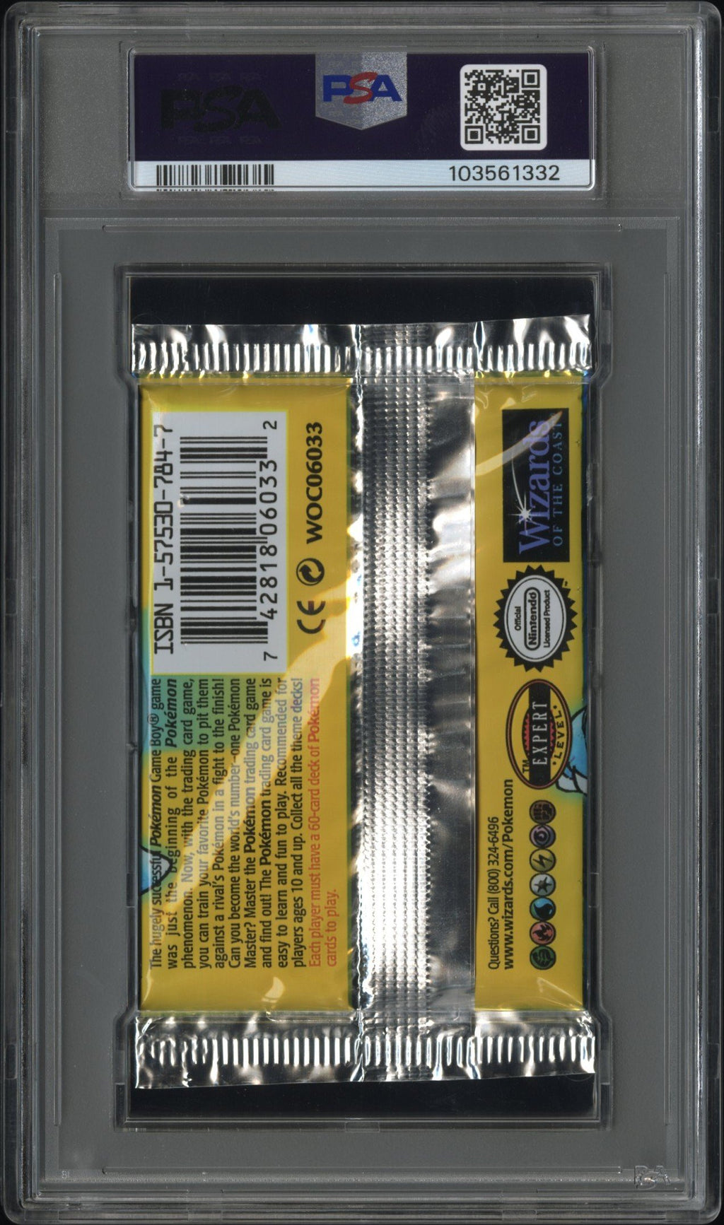 1999 Pokemon Base Set Pack Unlimited-Thick Font Blastoise PSA 10