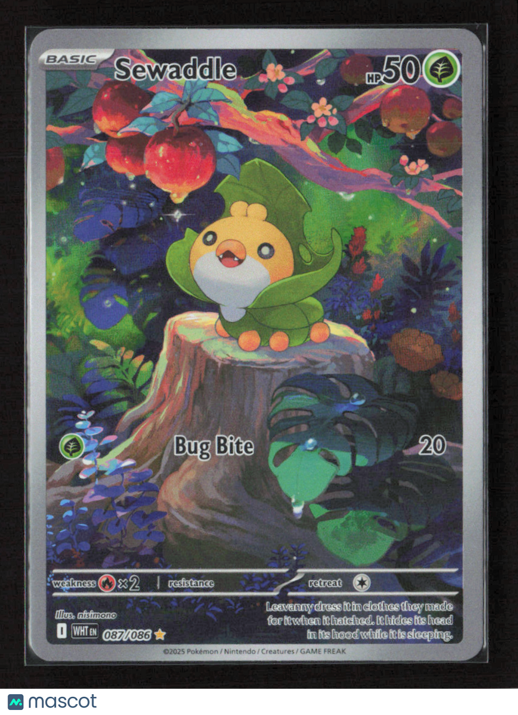 2025 Pokemon Sewaddle - 087/086 #087/086 Illustration Rare