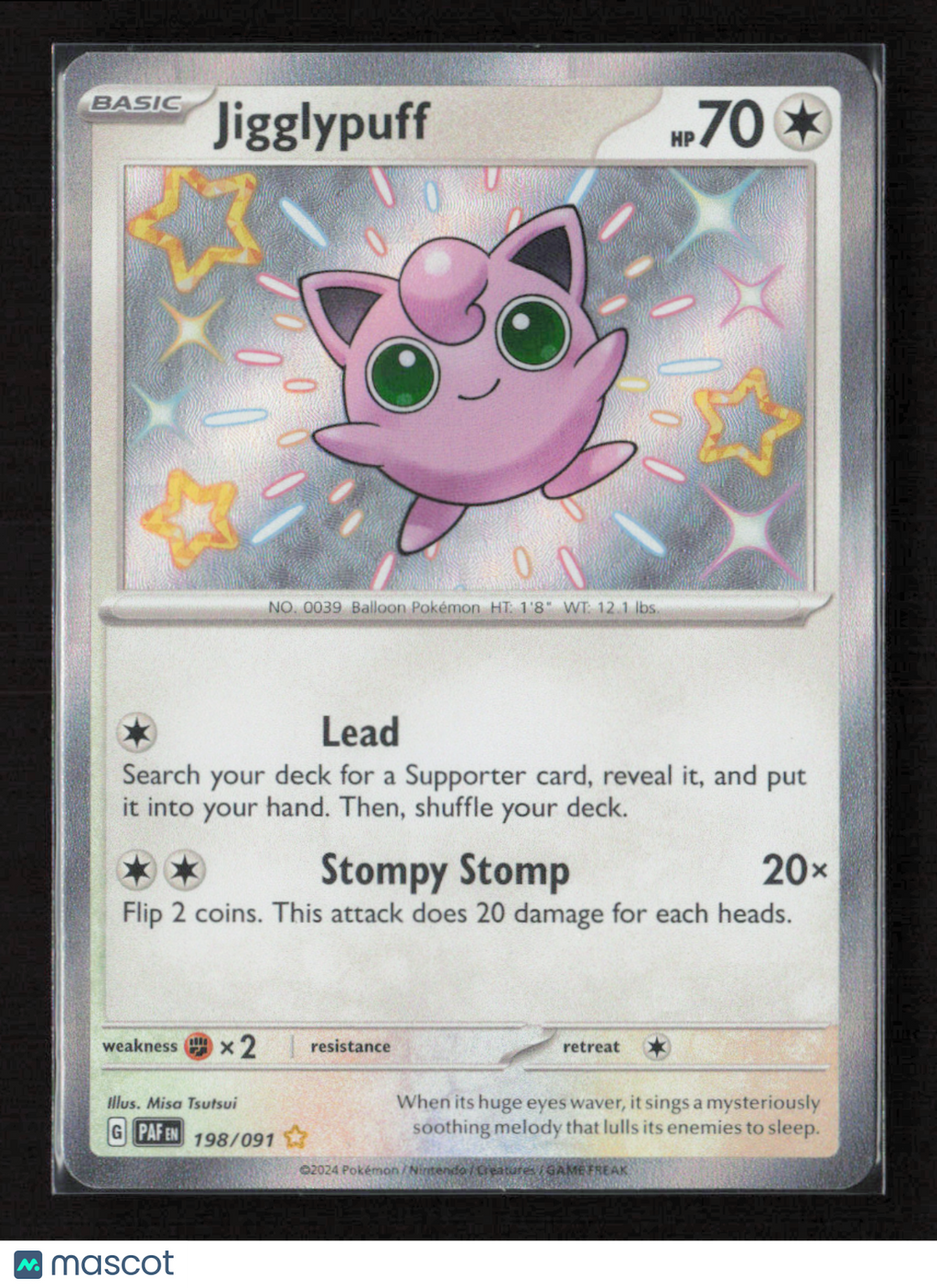 2024 Pokemon Jigglypuff #198/091 Shiny Rare