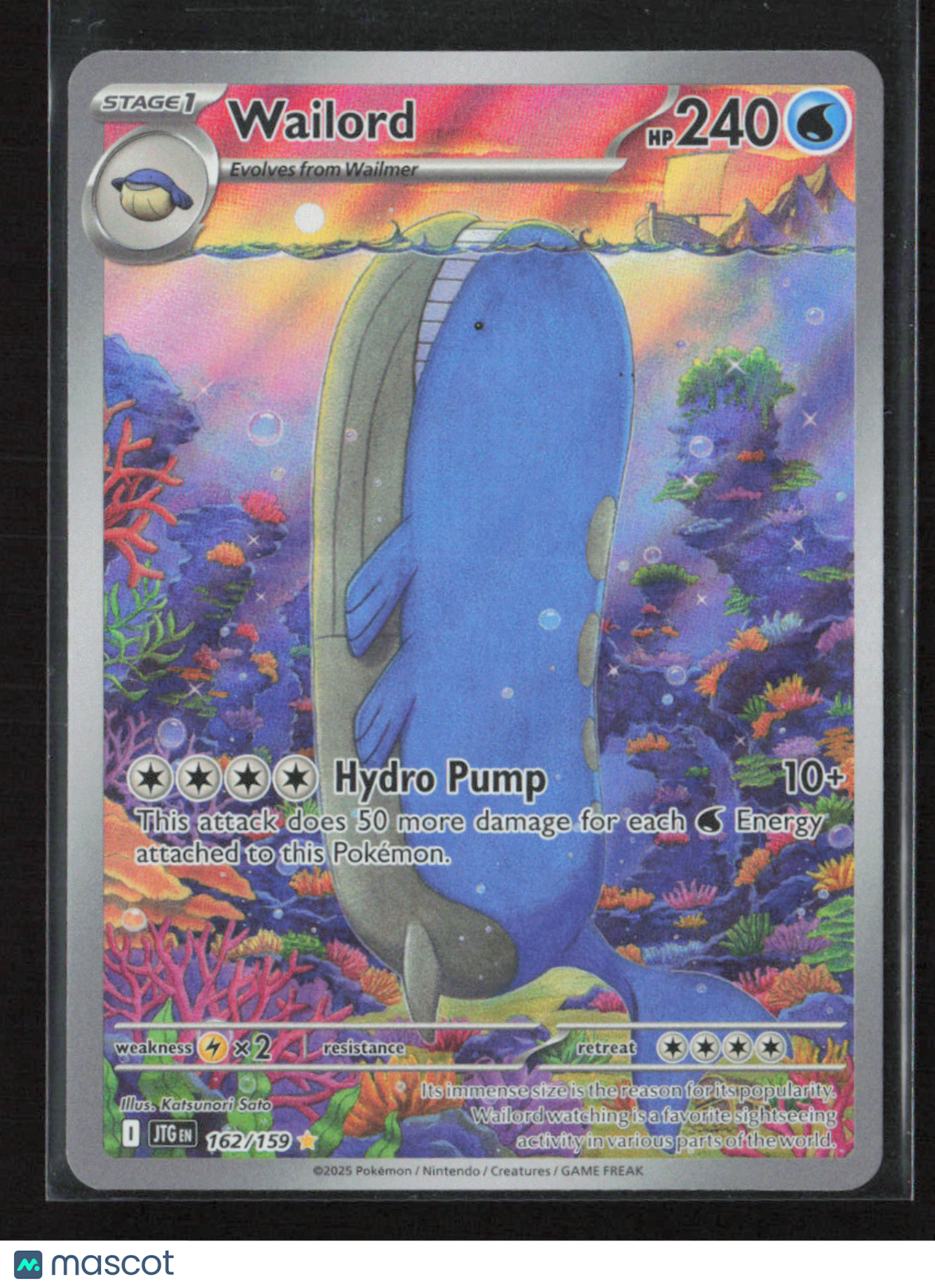 2025 Pokemon Wailord - 162/159 #162/159 Illustration Rare