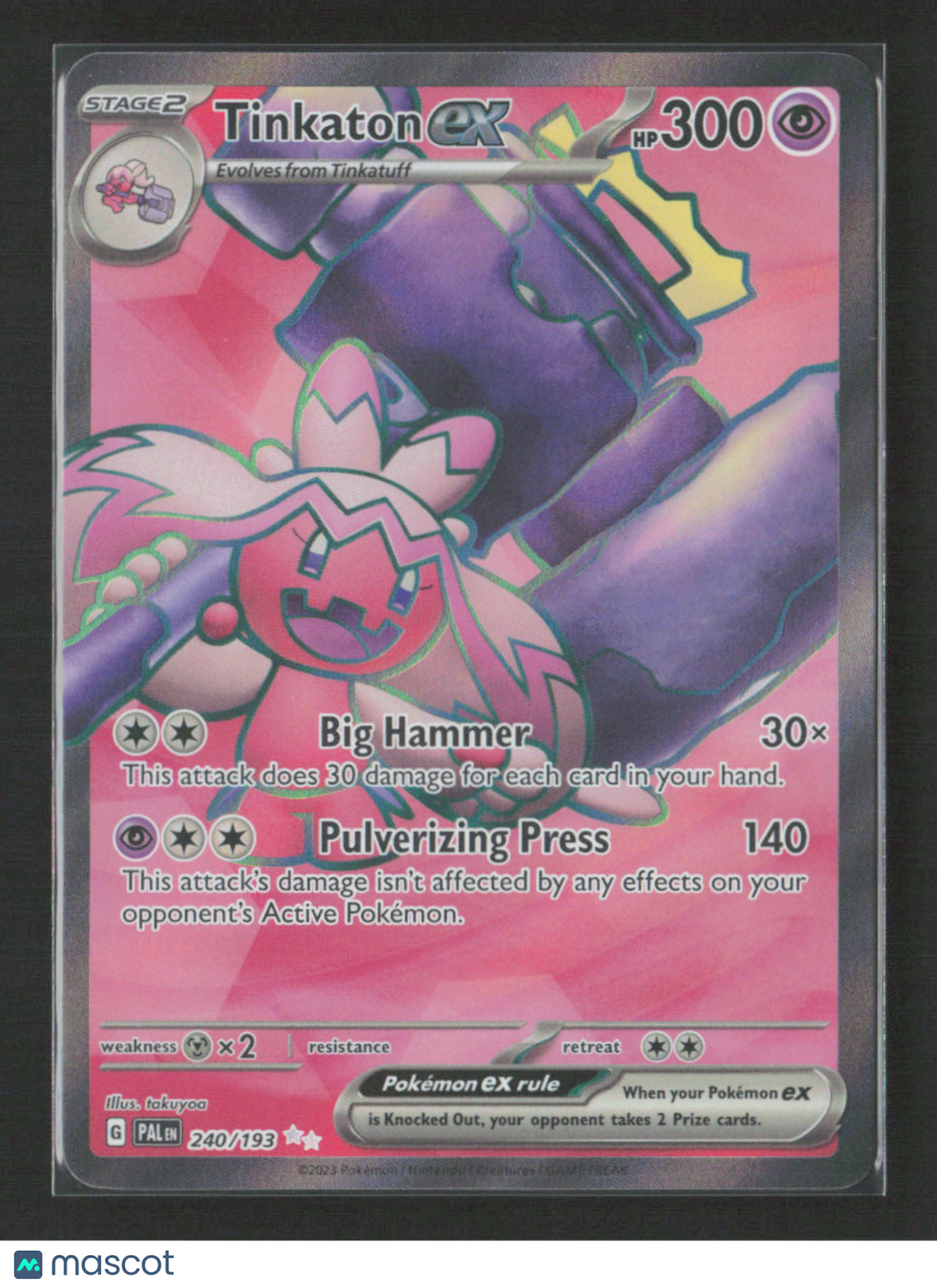 2023 Pokemon Tinkaton ex - 240/193 #240/193 Ultra Rare