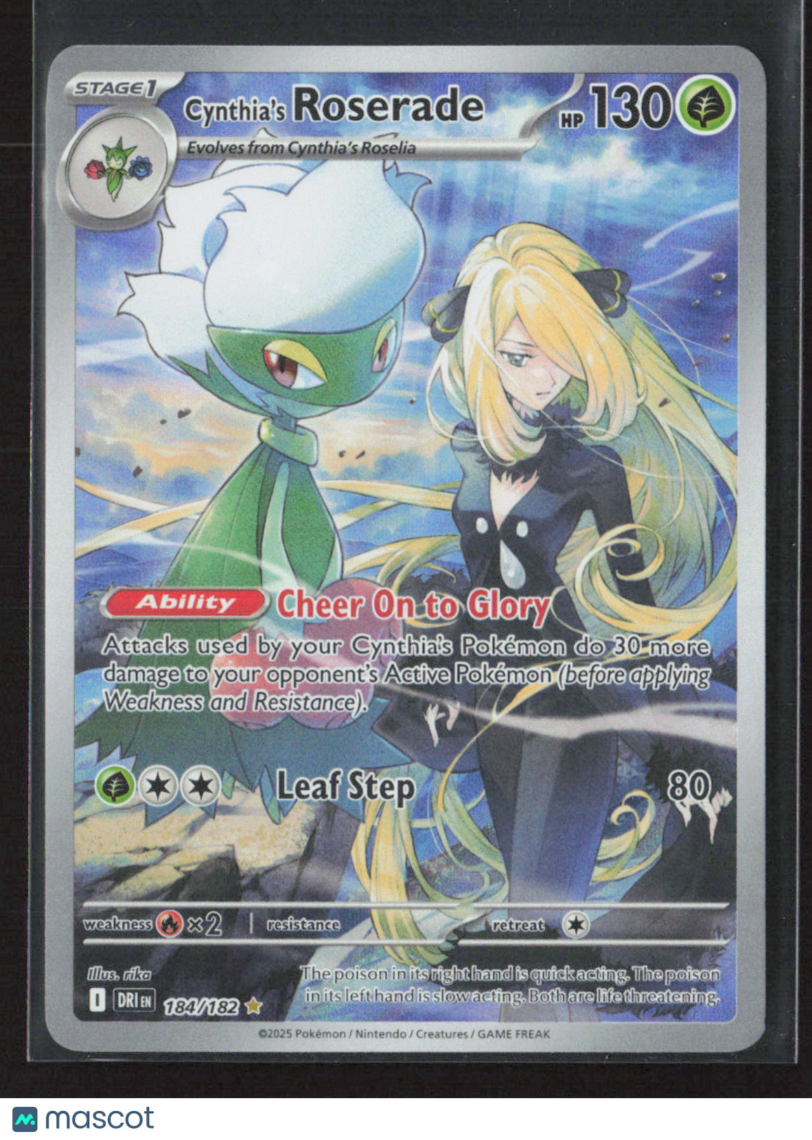 2025 Pokemon Cynthia's Roserade - 184/182 #184/182 Illustration Rare