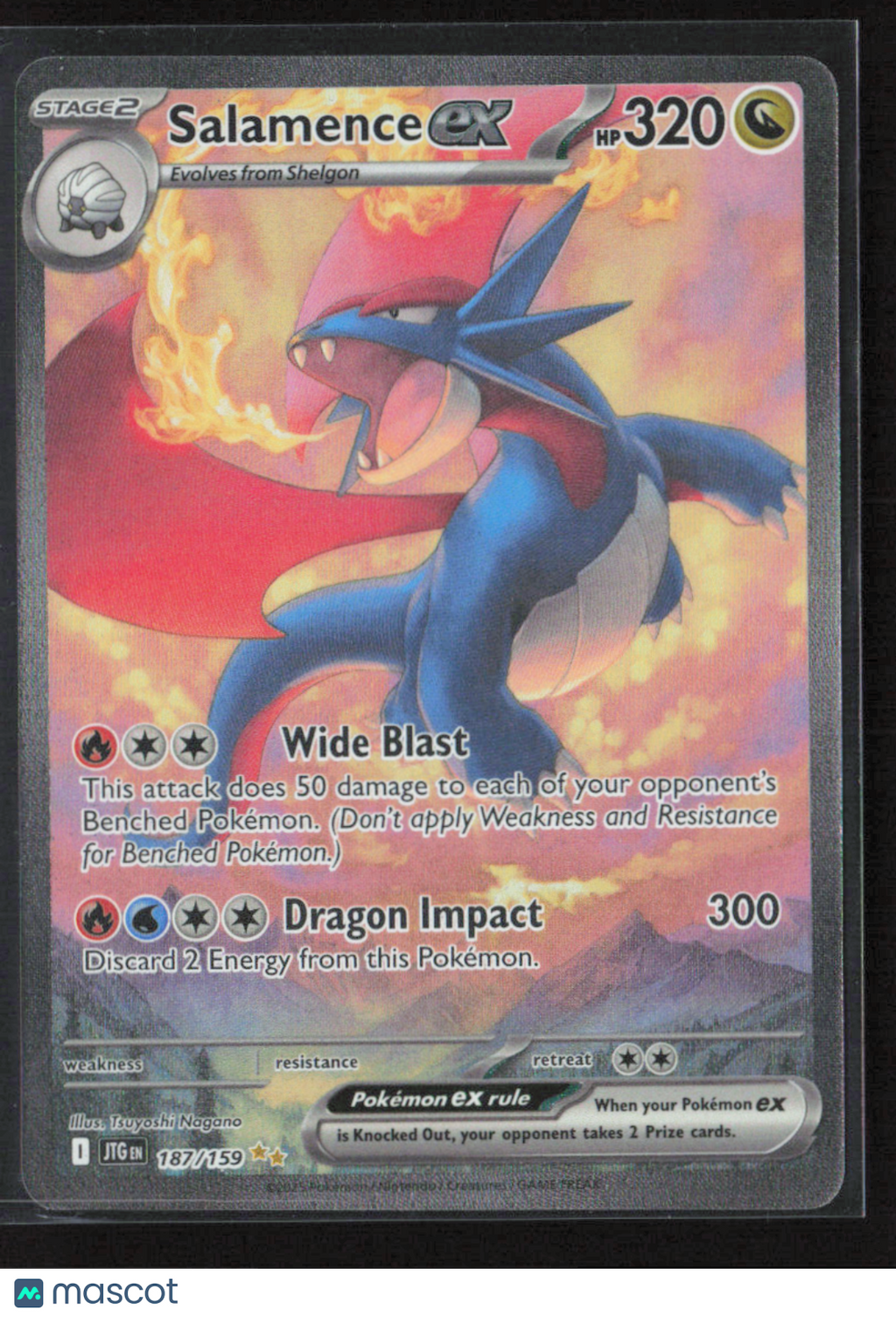 2025 Pokemon Salamence ex - 187/159 #187/159 Special Illustration Rare