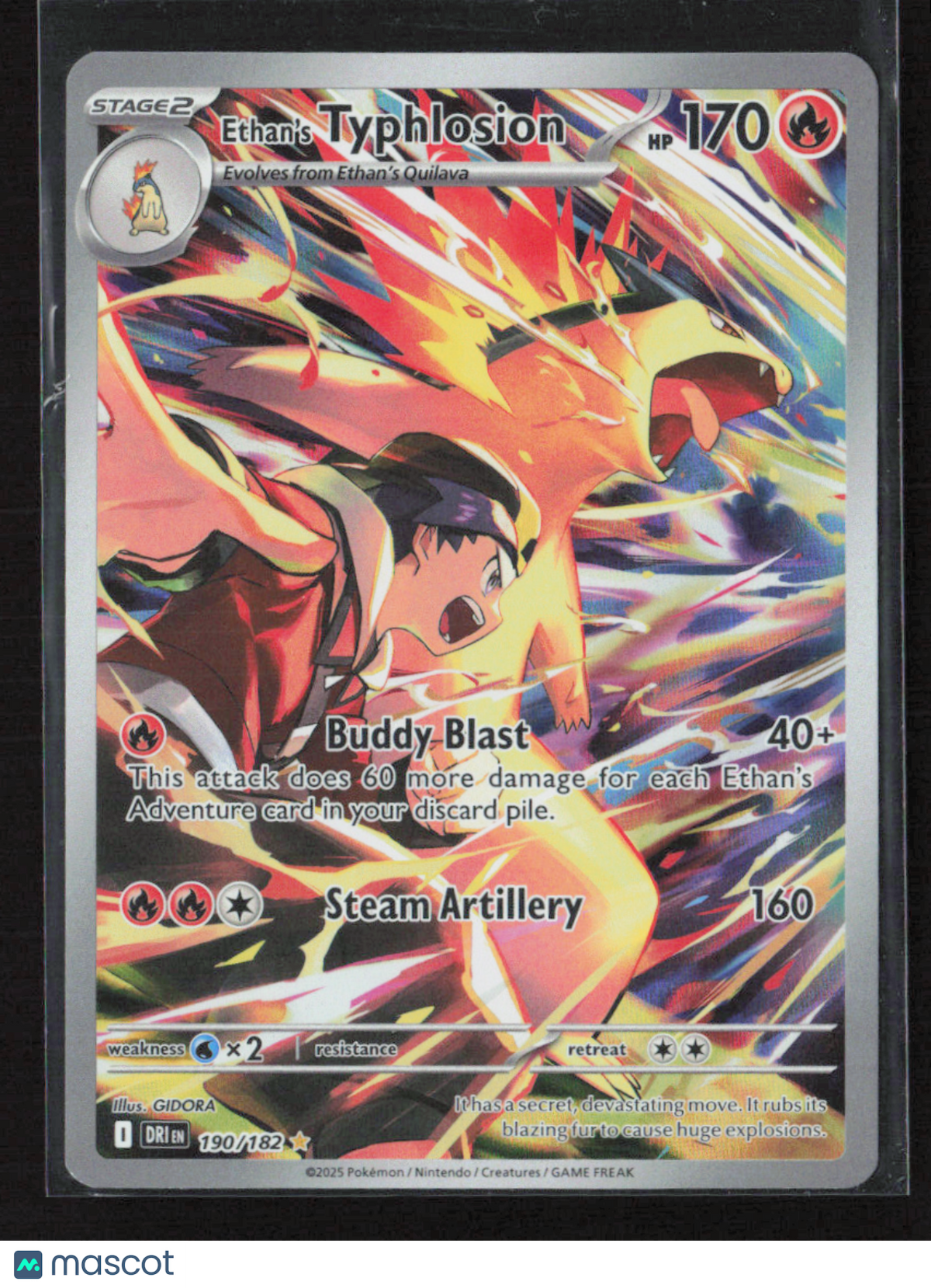 2025 Pokemon Ethan's Typhlosion - 190/182 #190/182 Illustration Rare
