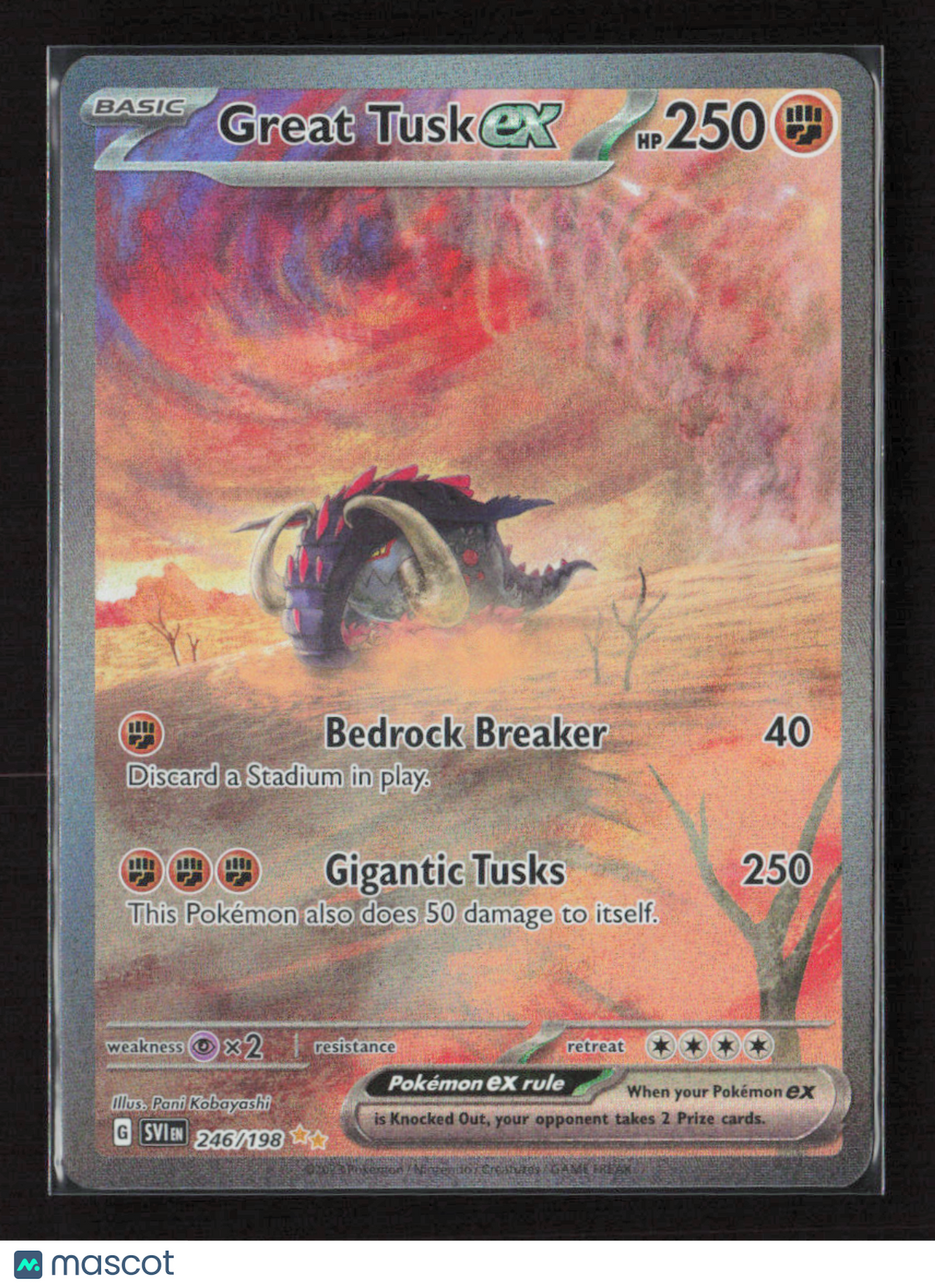 2023 Pokemon Great Tusk ex - 246/198 #246/198 Special Illustration Rare