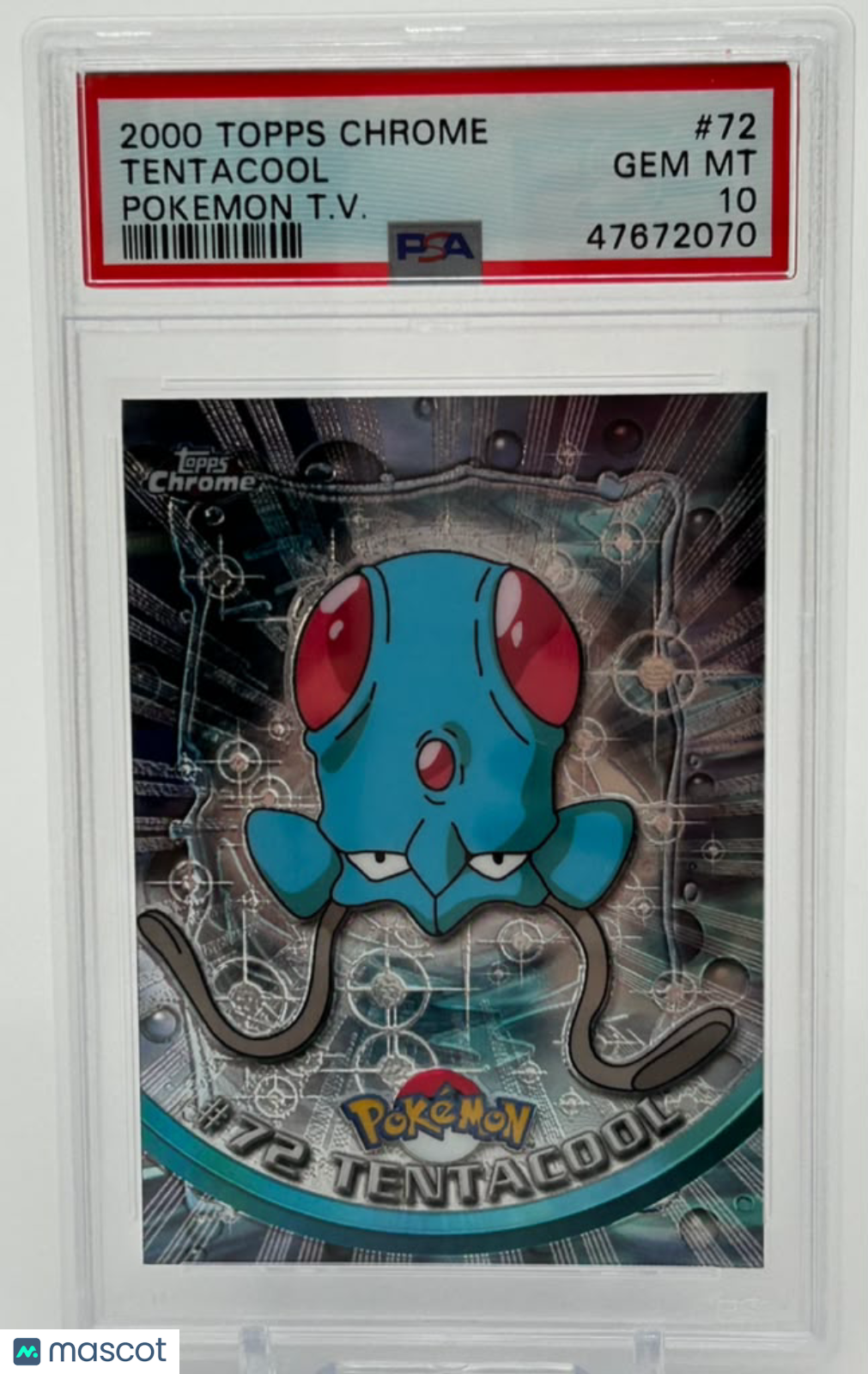 2000 Topps Chrome Pokemon T.V. Tentacool #72 PSA 10