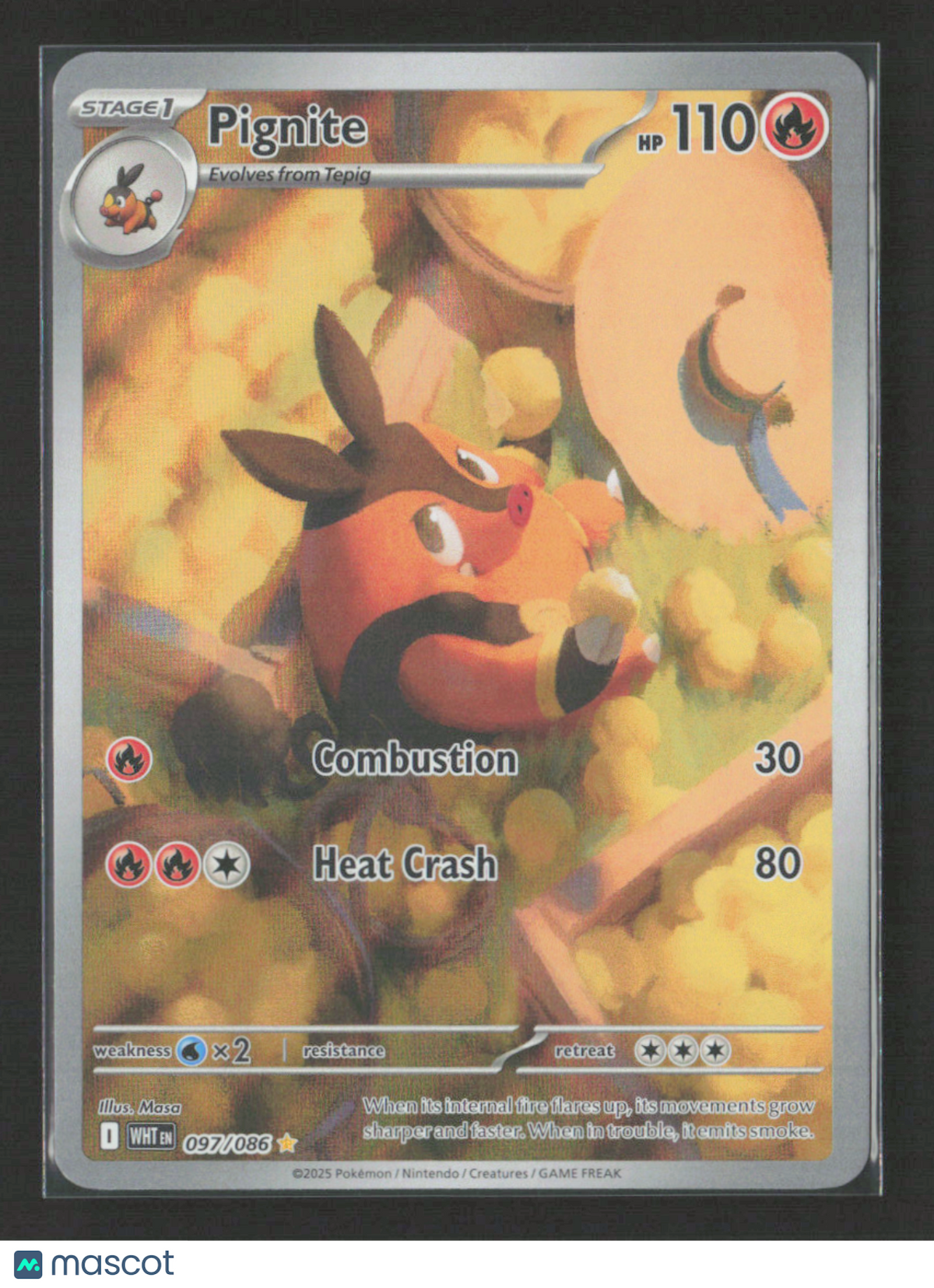 2025 Pokemon Pignite - 097/086 #097/086 Illustration Rare